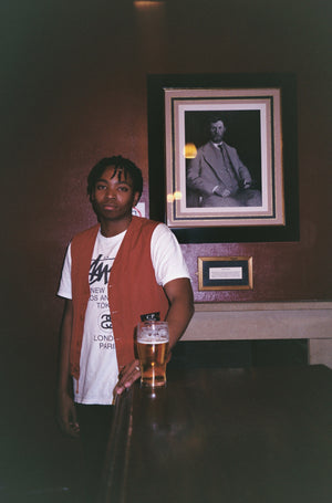Dez wearing our Cp Company under-sixteen vest 1991