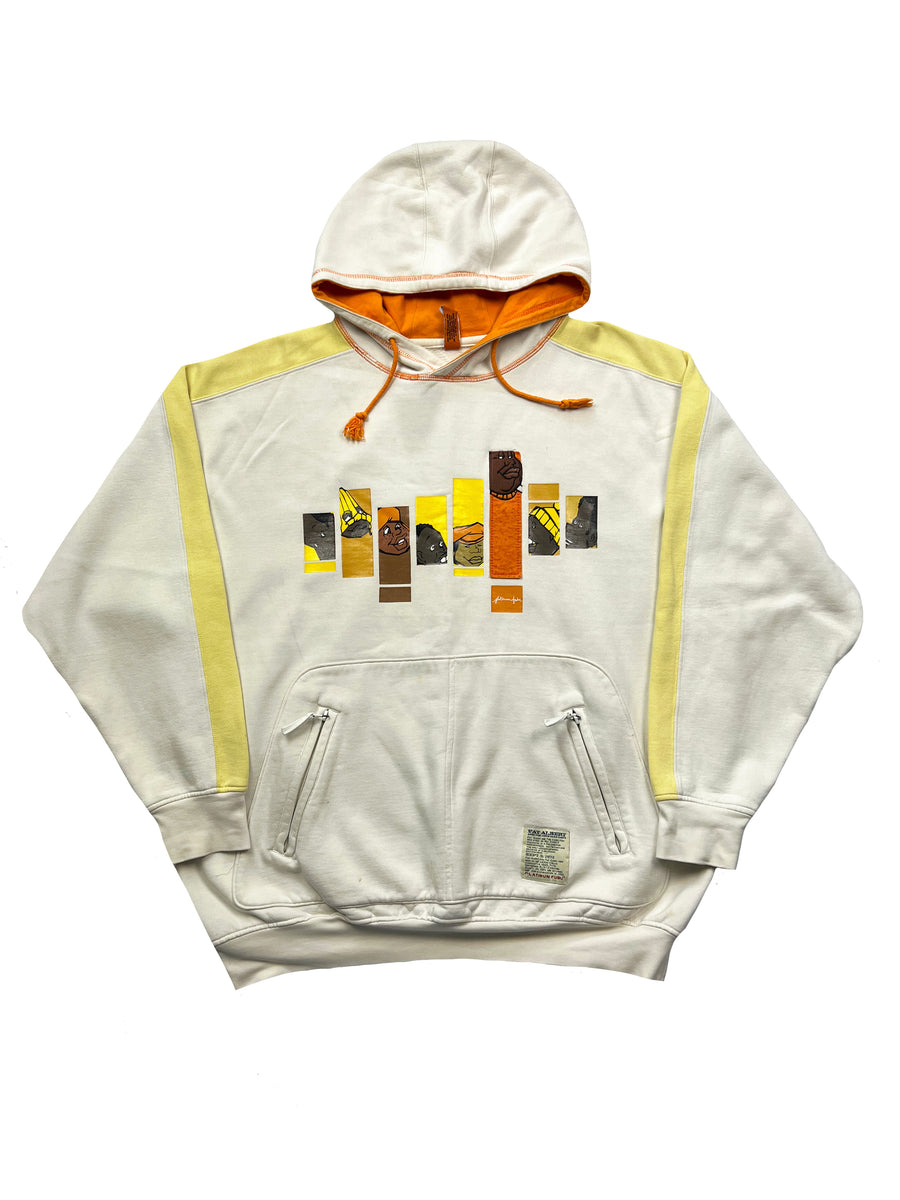 Fubu Fat Albert Beige Orange Hoodie 90 s