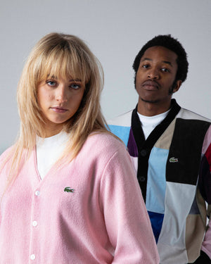 Marcie & Oz wearing our Lacoste cardigans