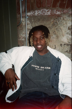 Bruce wearing our Stone island tela stella 1990