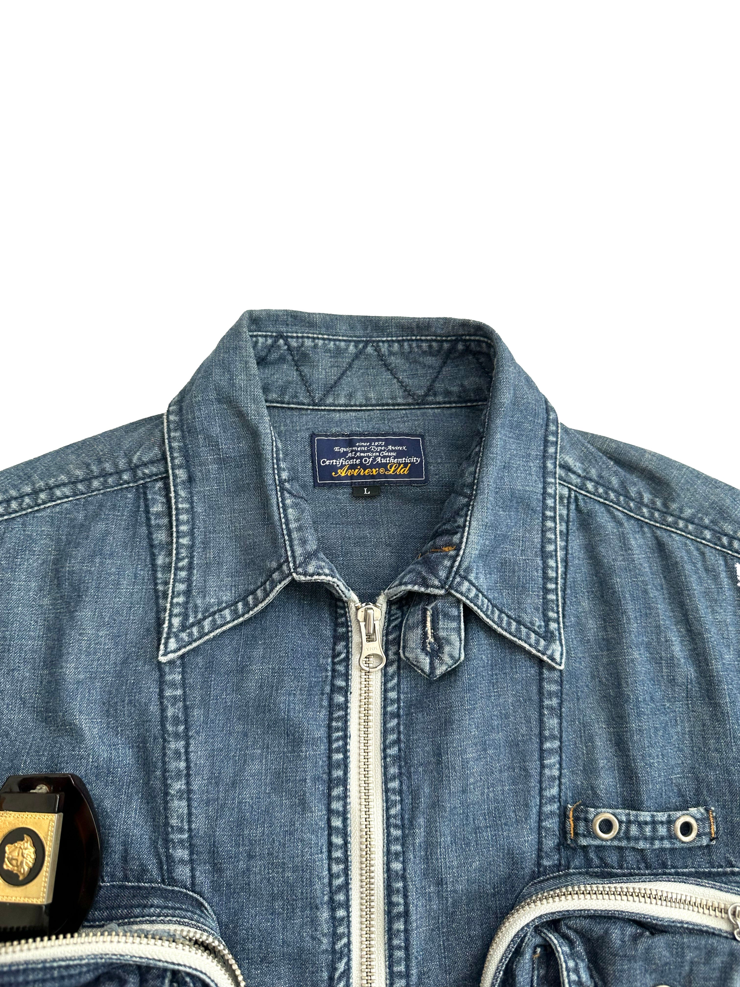 Avirex Multi Pocket Denim Shirt 90's