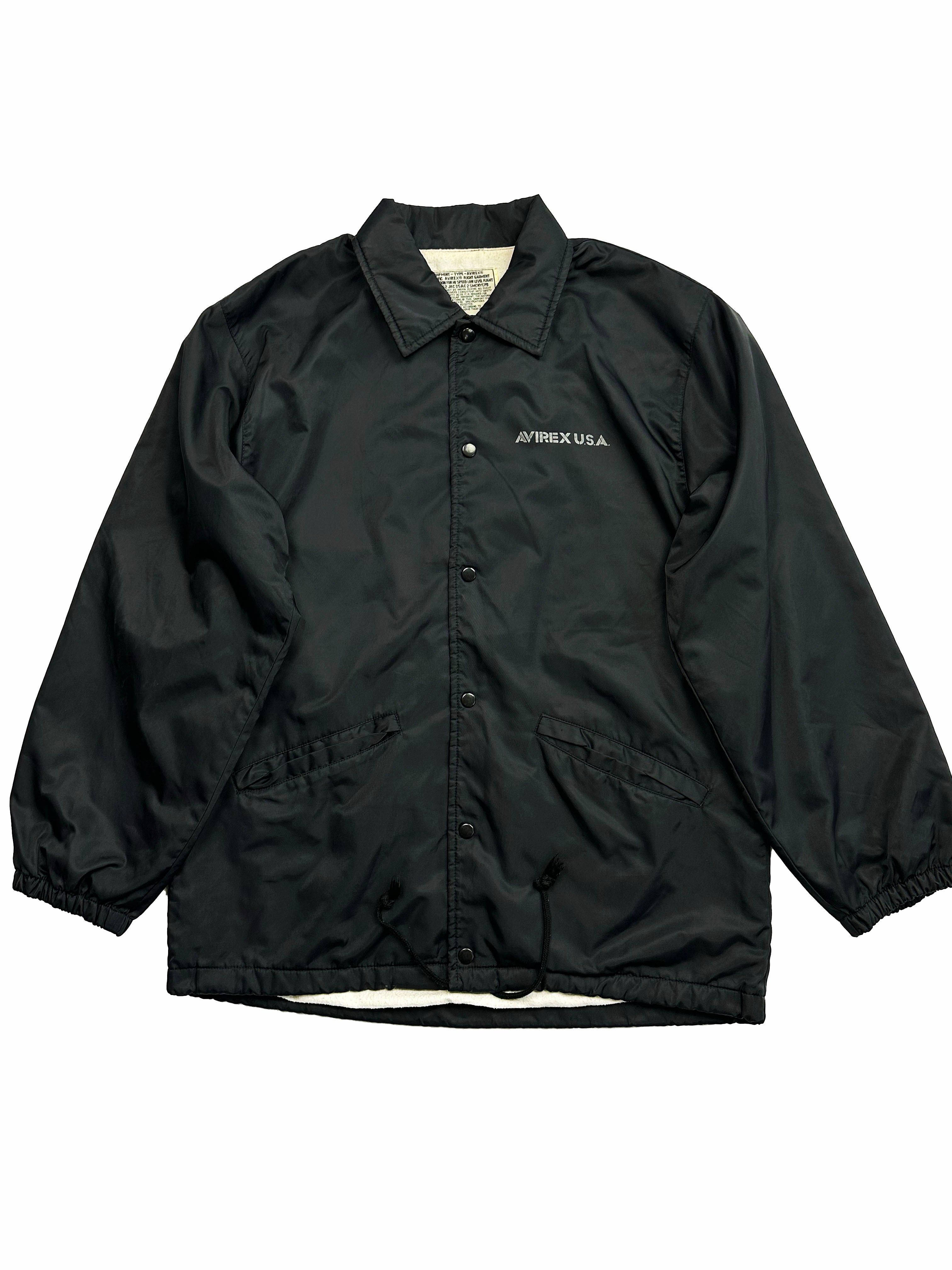Avirex Black Coach Jacket 90's