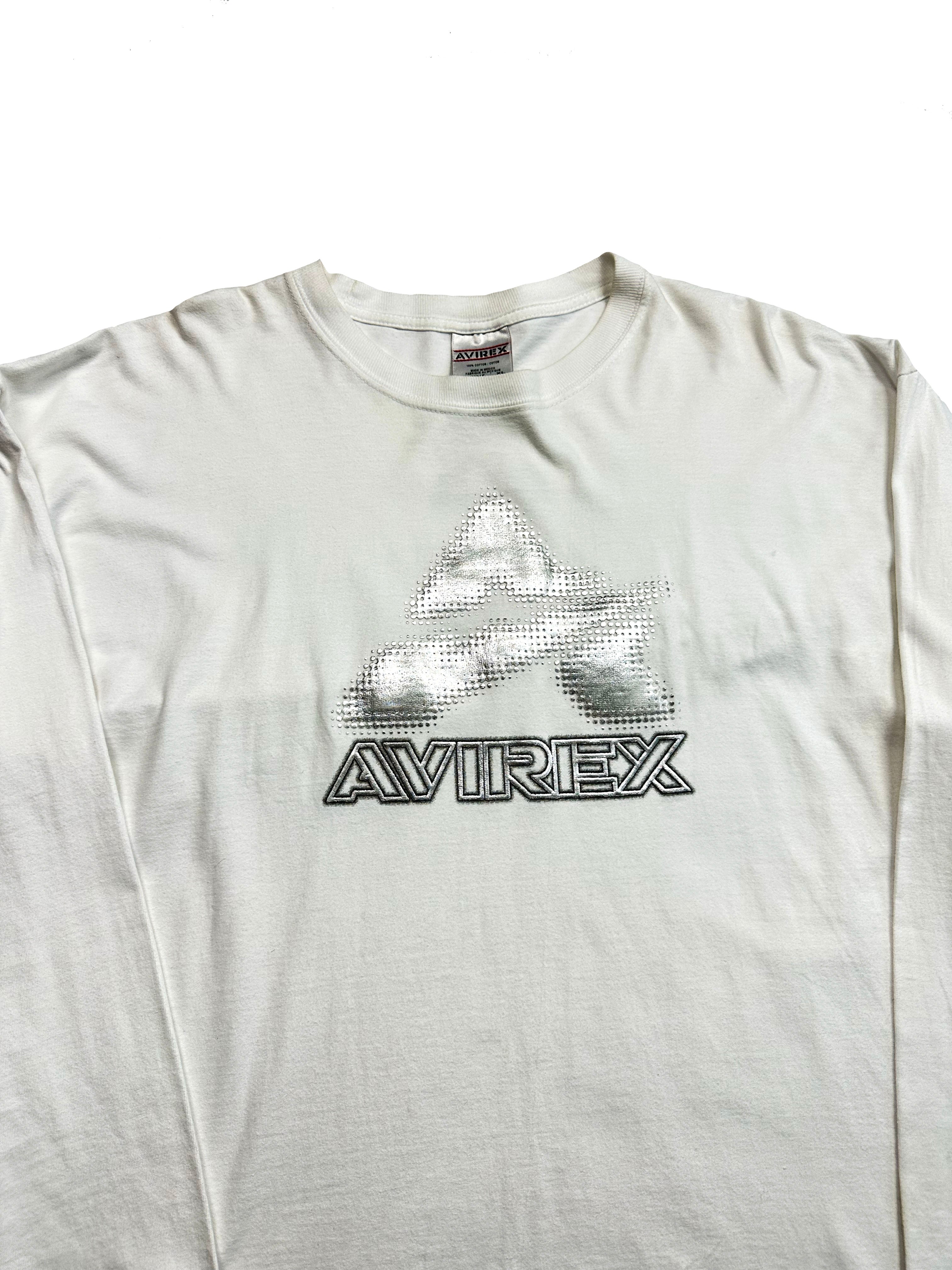 Avirex White Long Sleeve T-shirt 90's