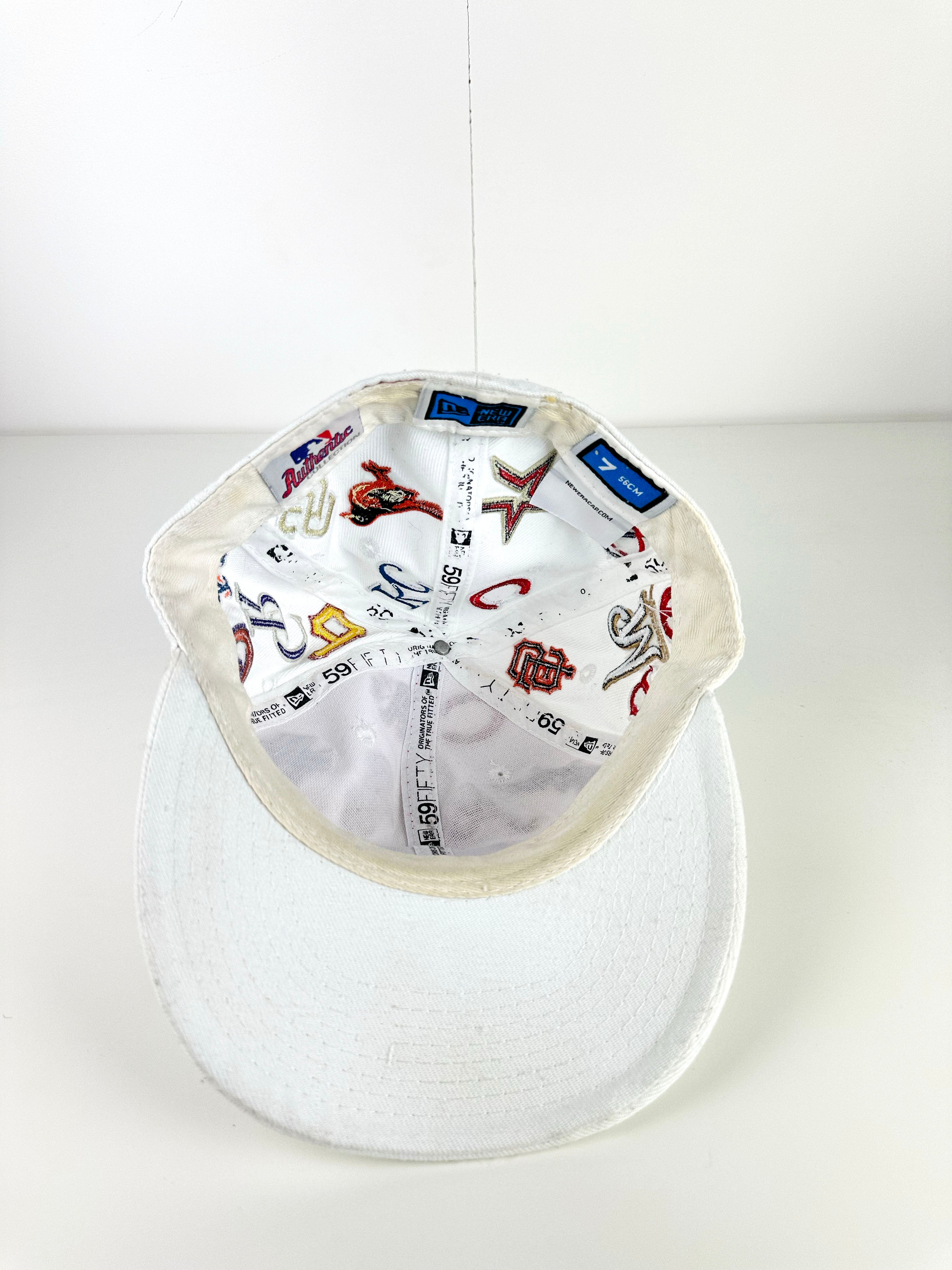 New Era MLB White Logos Hat 00's