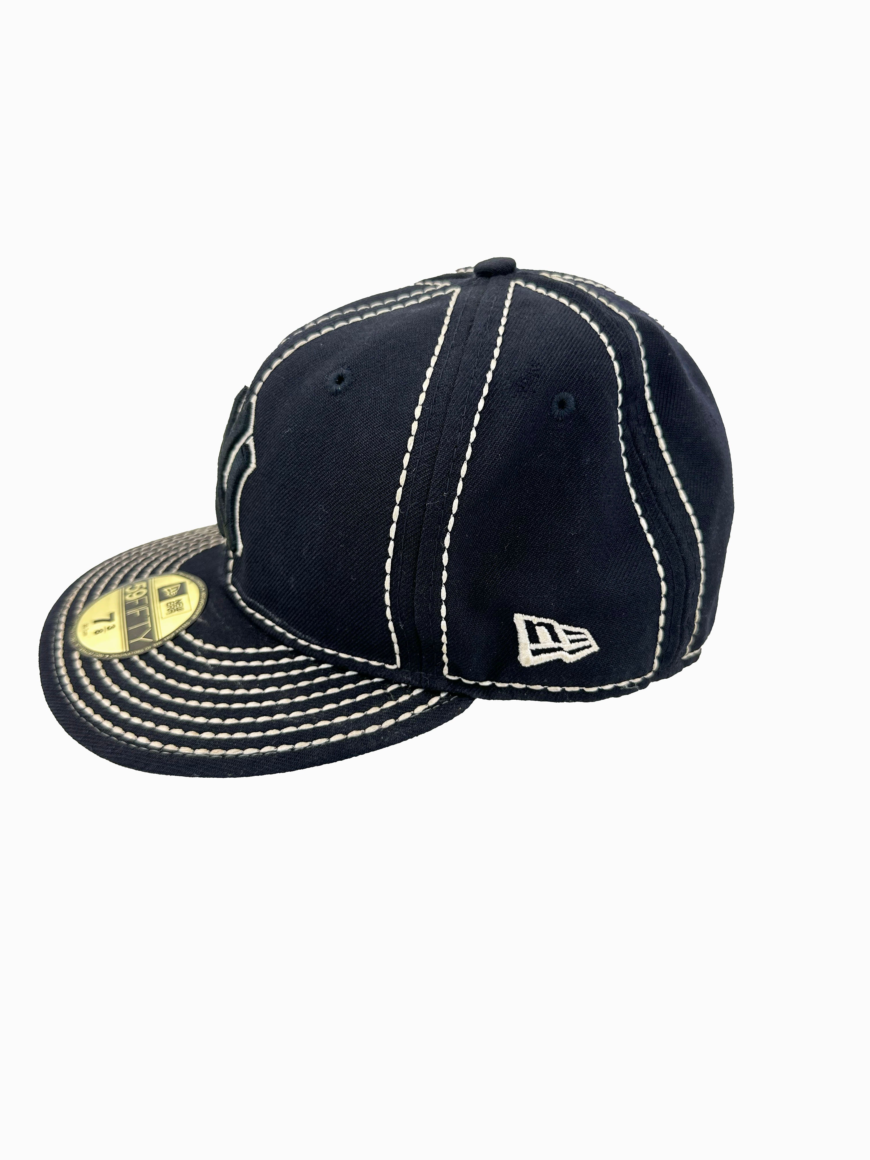 New Era Navy White Stitch Hat 00's