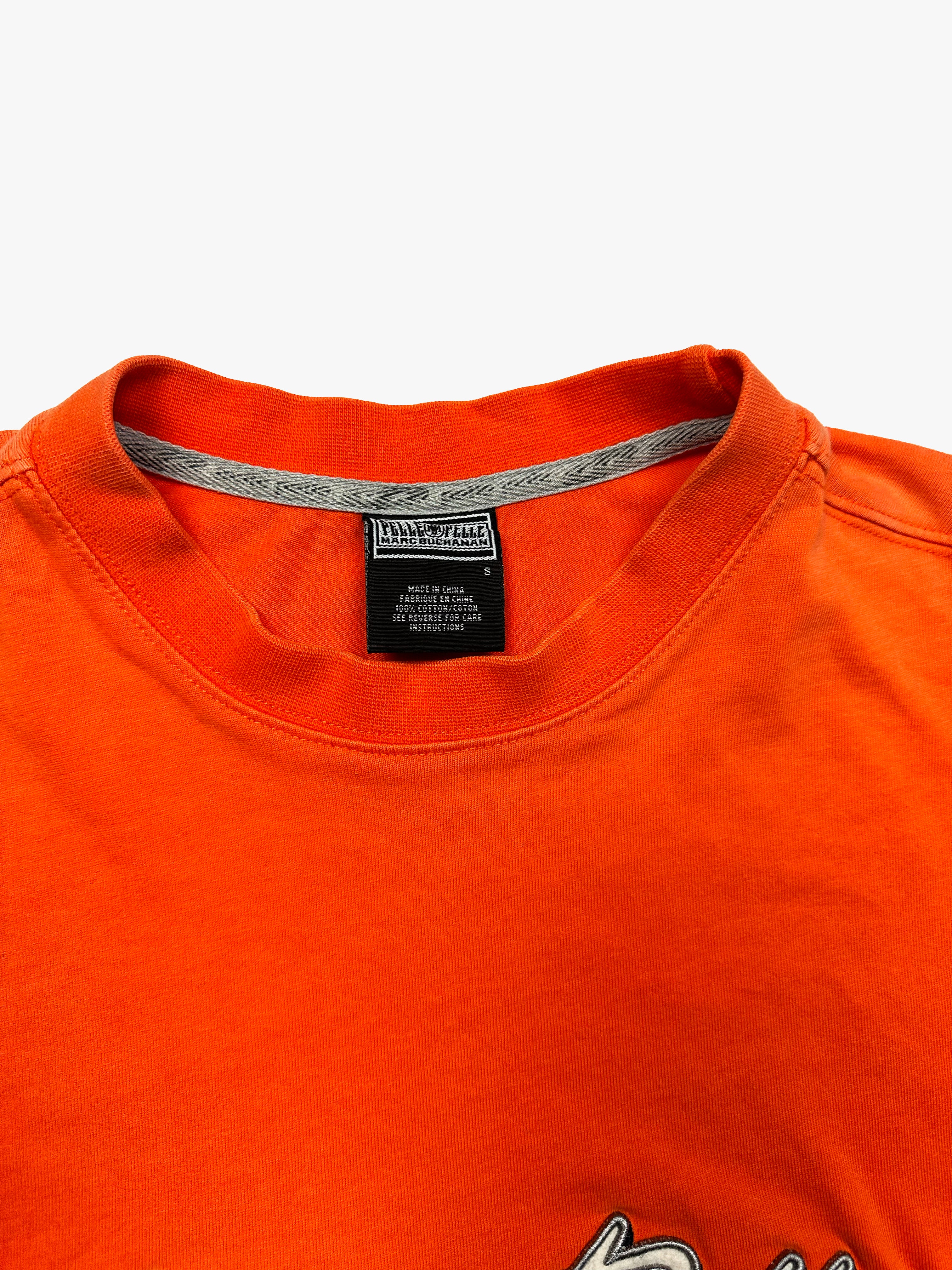Pelle Pelle Orange Spell Out T-shirt 90's