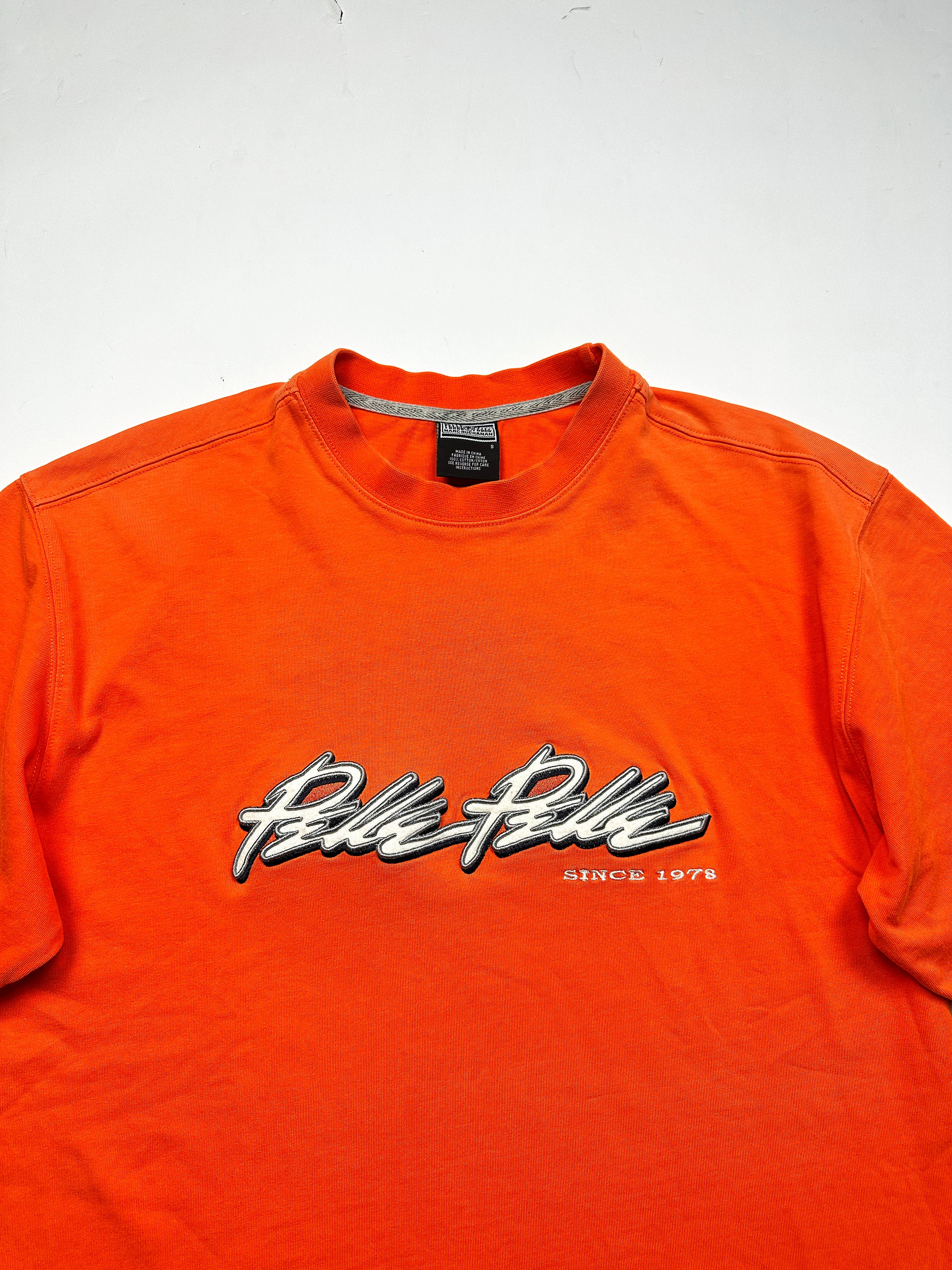 Pelle Pelle Orange Spell Out T-shirt 90's