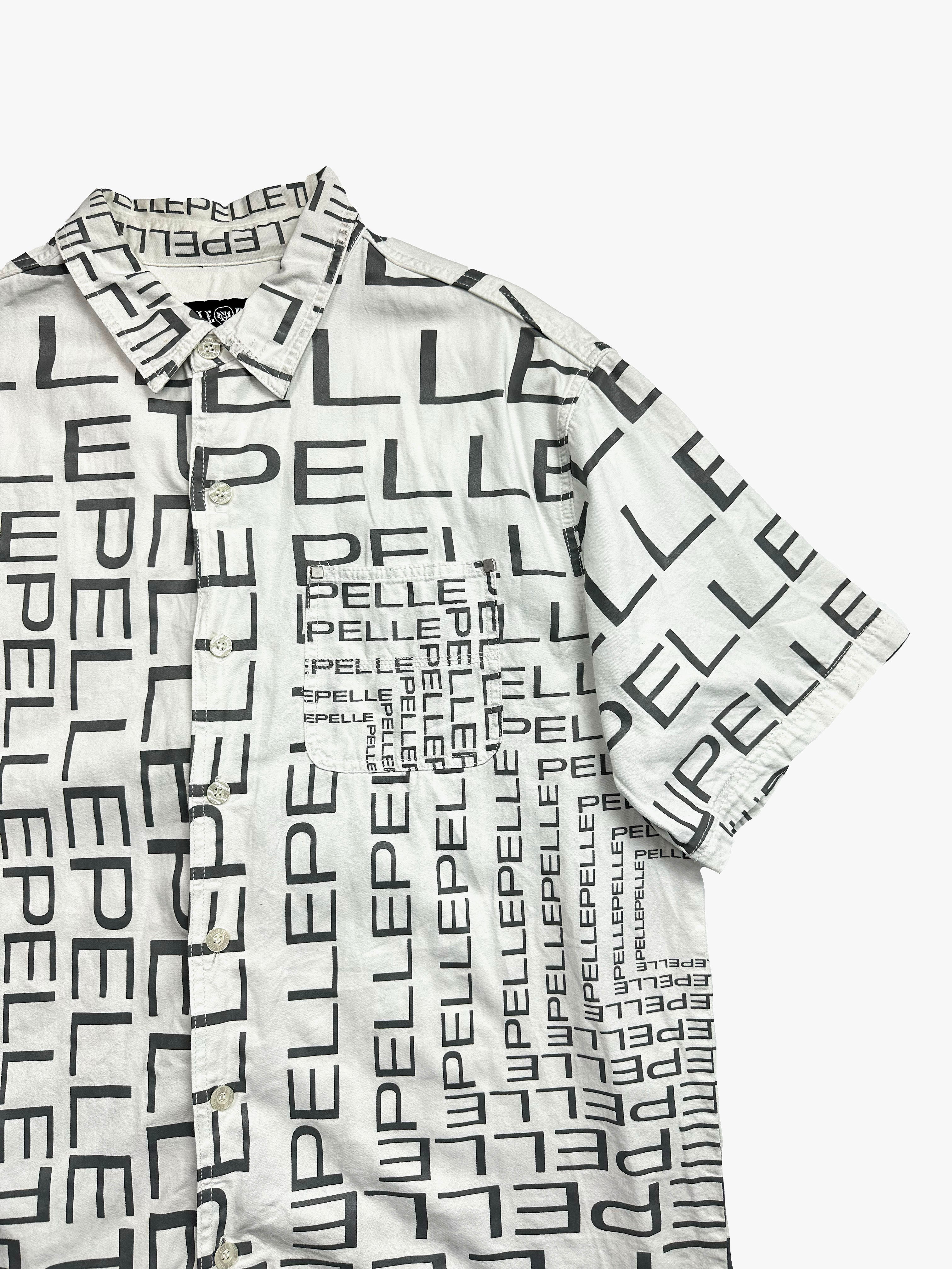 Pelle Pelle White Spell Out Shirt 90's