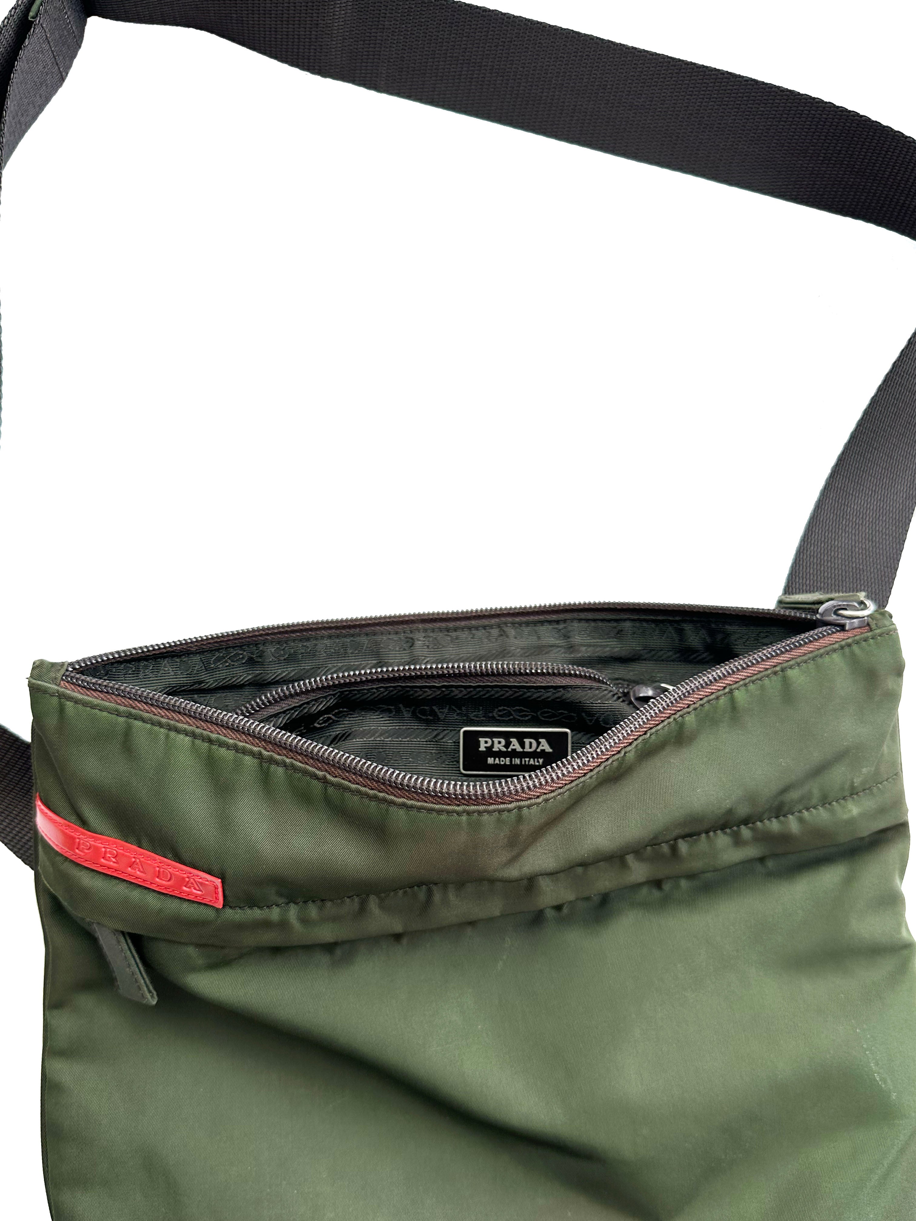 Prada Sport Green Side Bag 00's