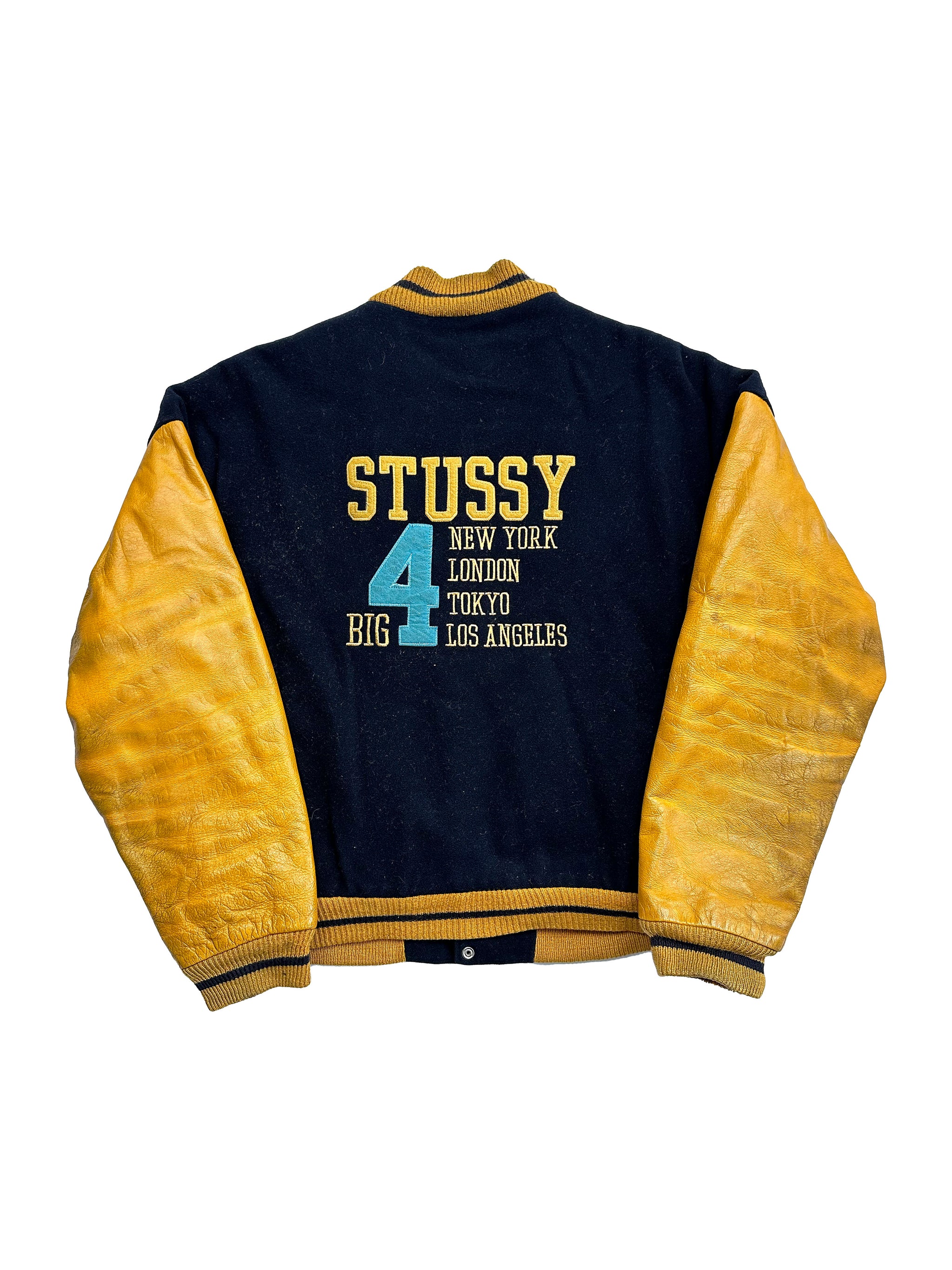 限定　OLD STUSSY BIG4 Limited Edition 1998 1998 MADE IN USA OLD STUSSY BIG 4 VARSITY JACKET – Linco