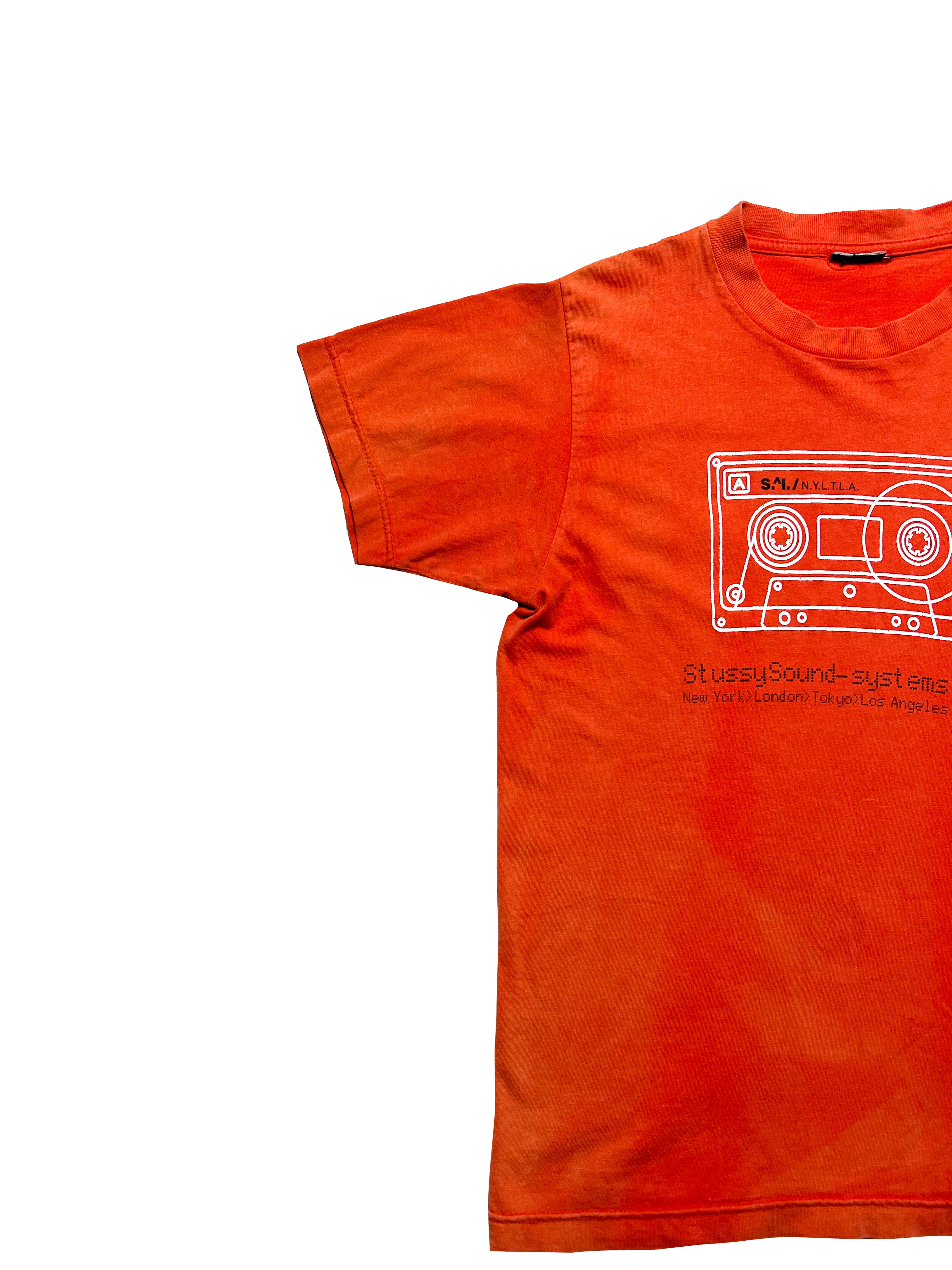 Stussy Sound System Orange T-shirt 90's