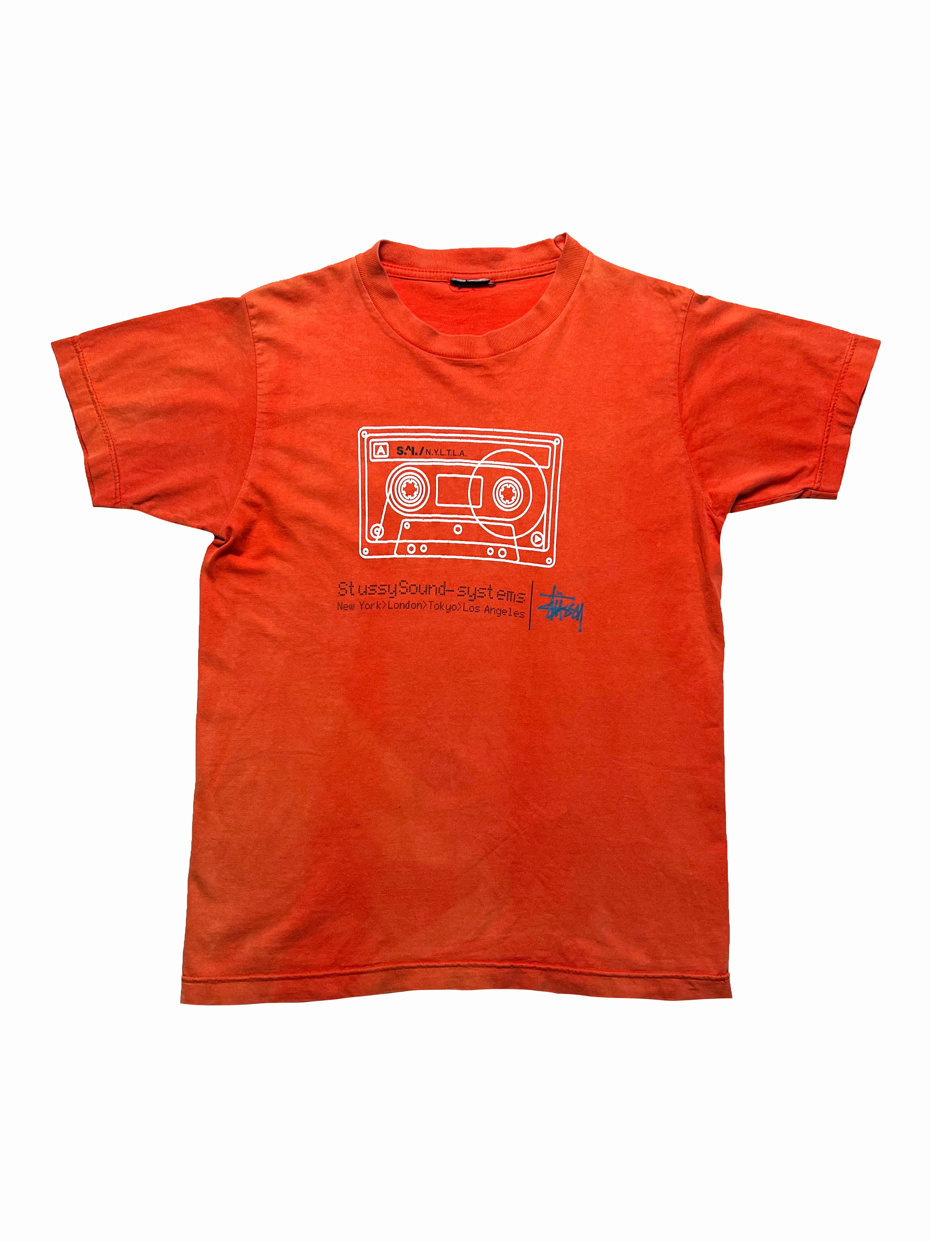 Stussy Sound System Orange T-shirt 90's