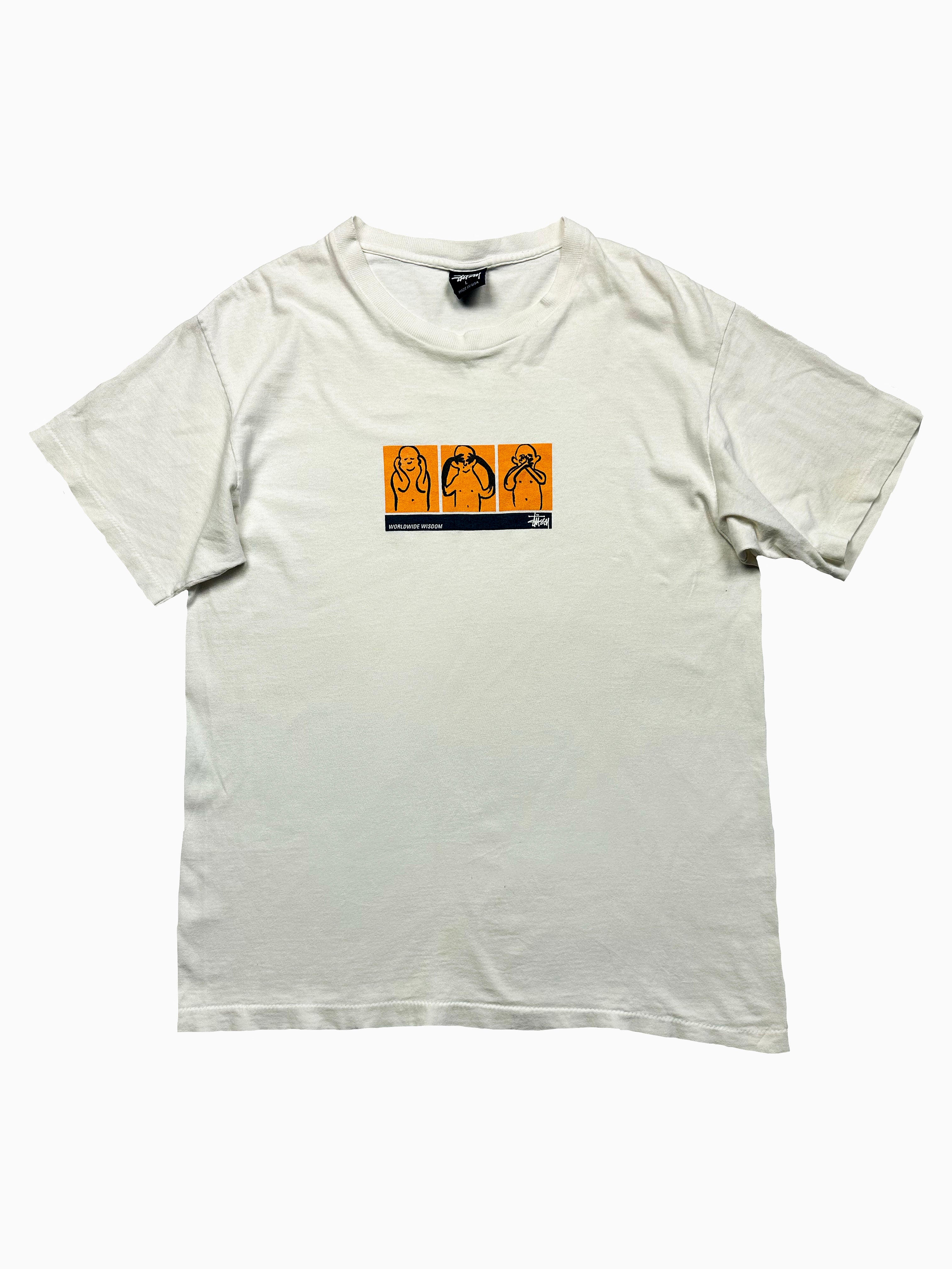 Stussy 'World Wide Wisdom' T-shirt 90's