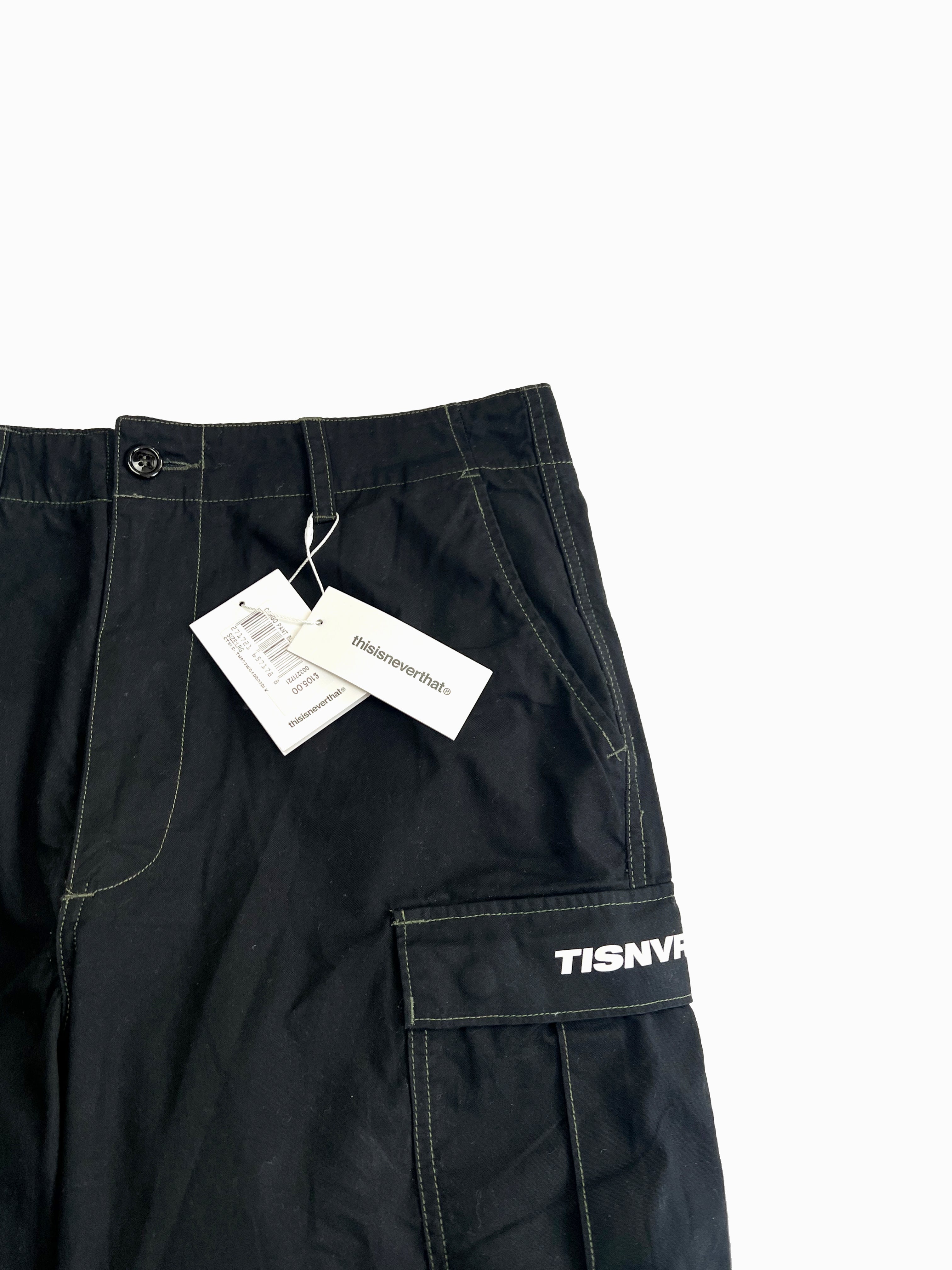 Thisisneverthat Black Cargo Trousers BNWT