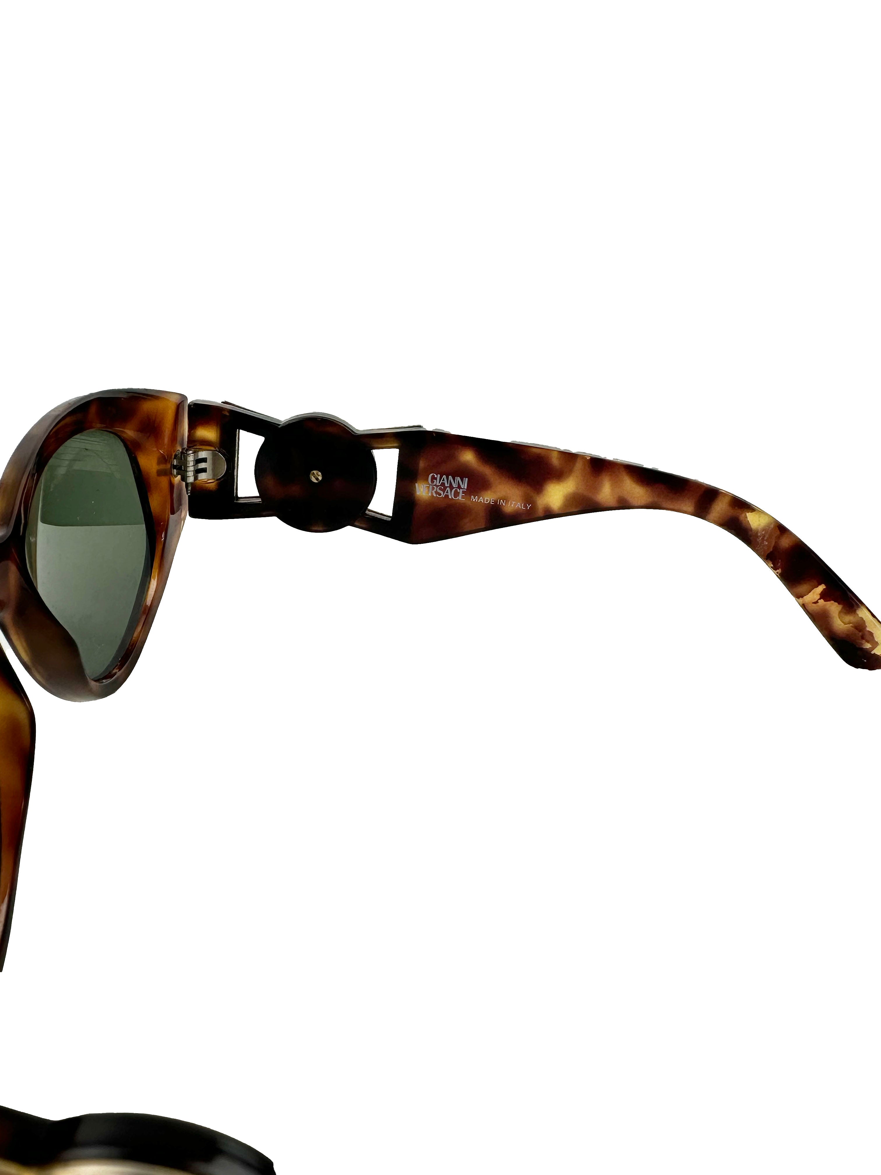 Gianni Versace Tortoise Medusa Sunglasses 90's