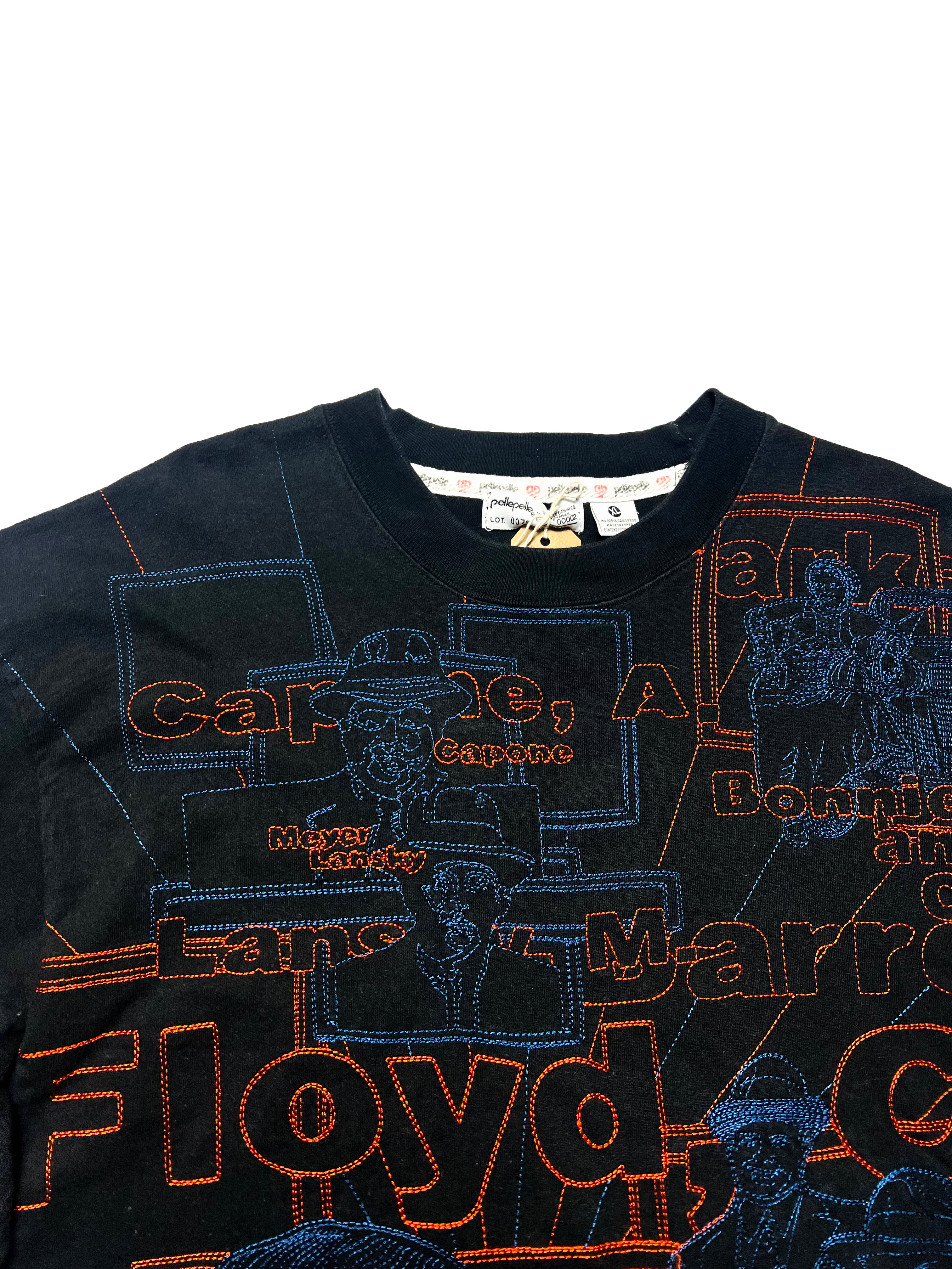 Pelle Pelle 'Gangsters' Embroidered T-shirt 90's