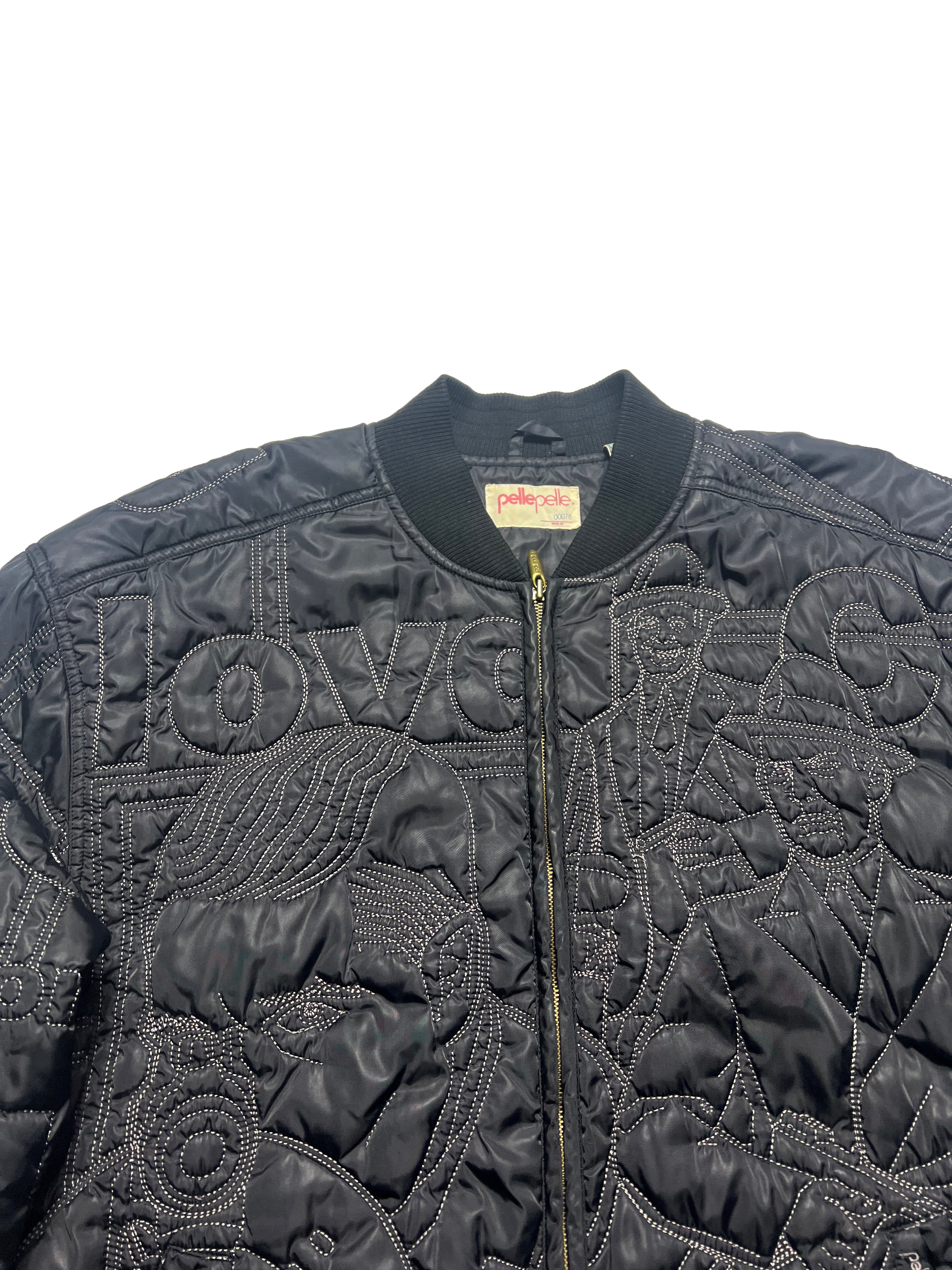 Pelle Pelle 'Gangsters' Embroidered Bomber Jacket 00's