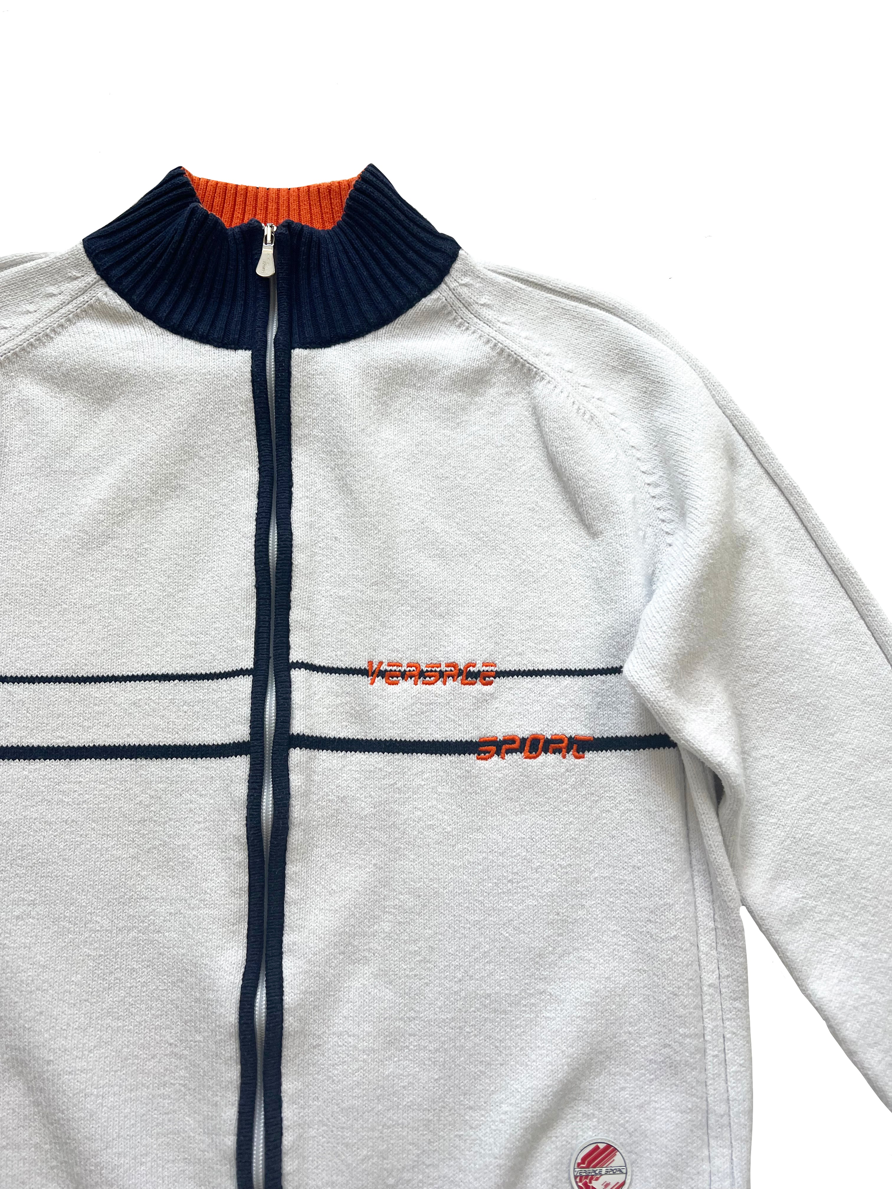Versace Sport White Zip Up Jacket 00's
