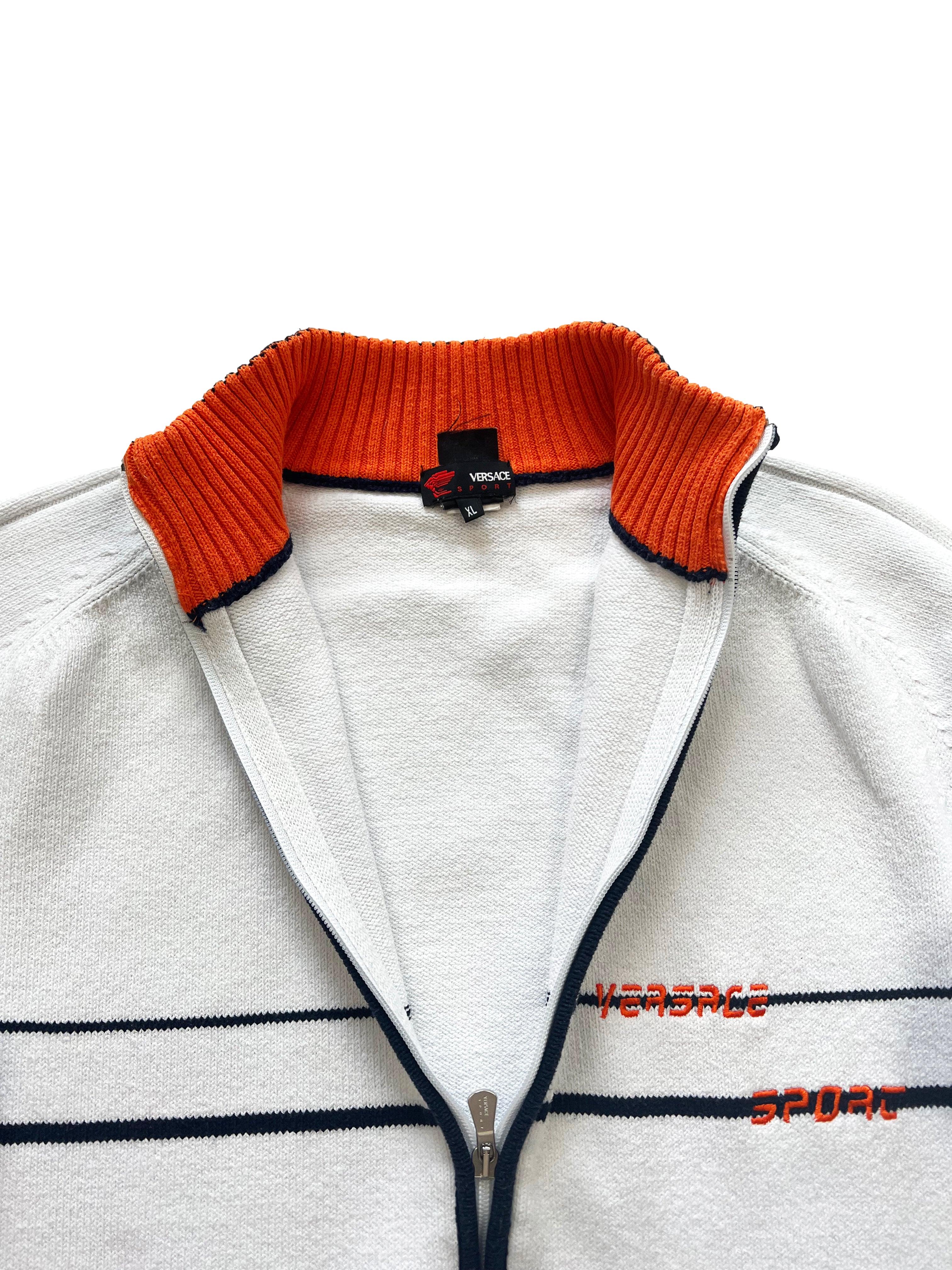 Versace Sport White Zip Up Jacket 00's