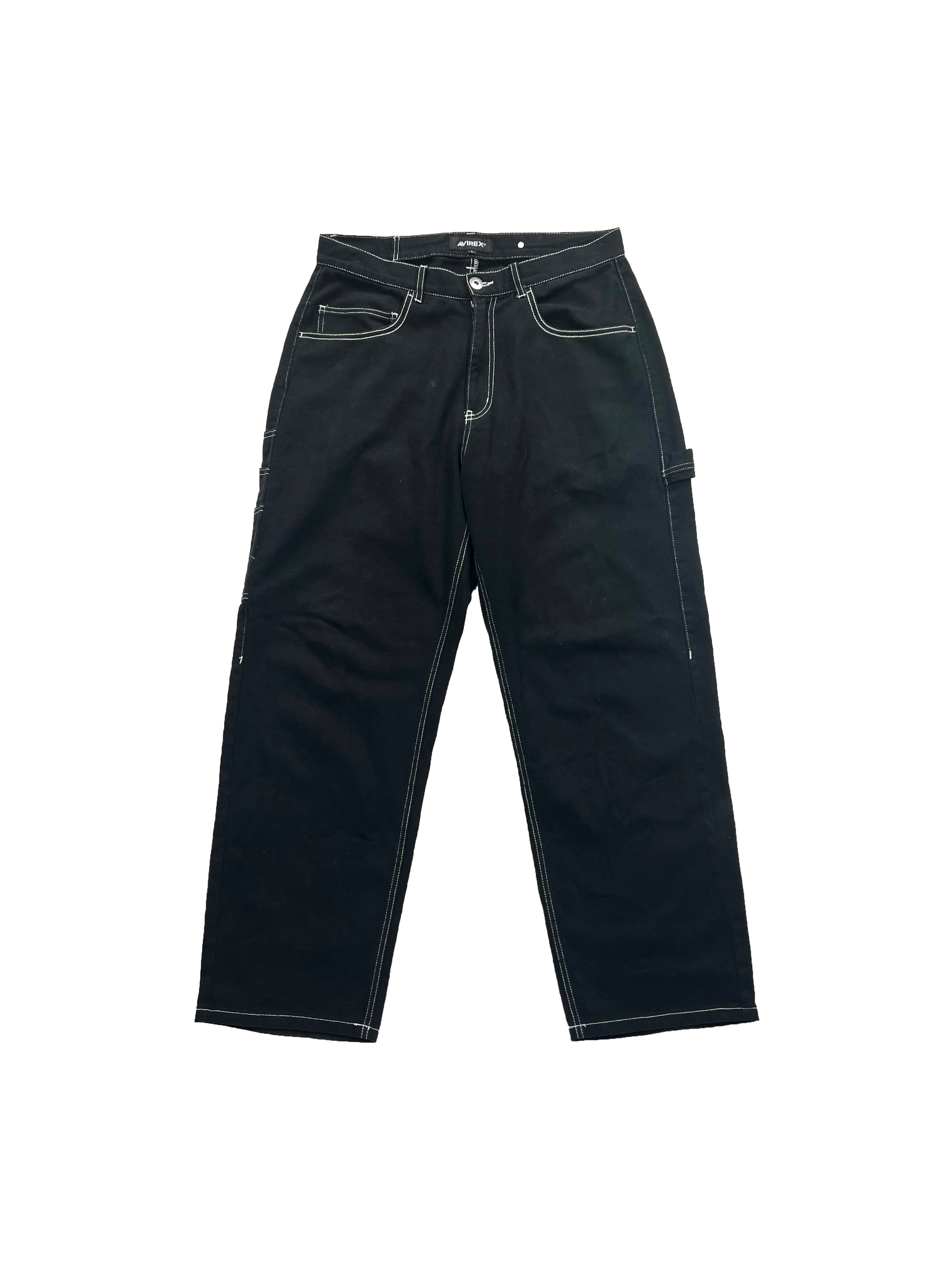 Avirex Black Mole Skin Carpenter Jeans 00's