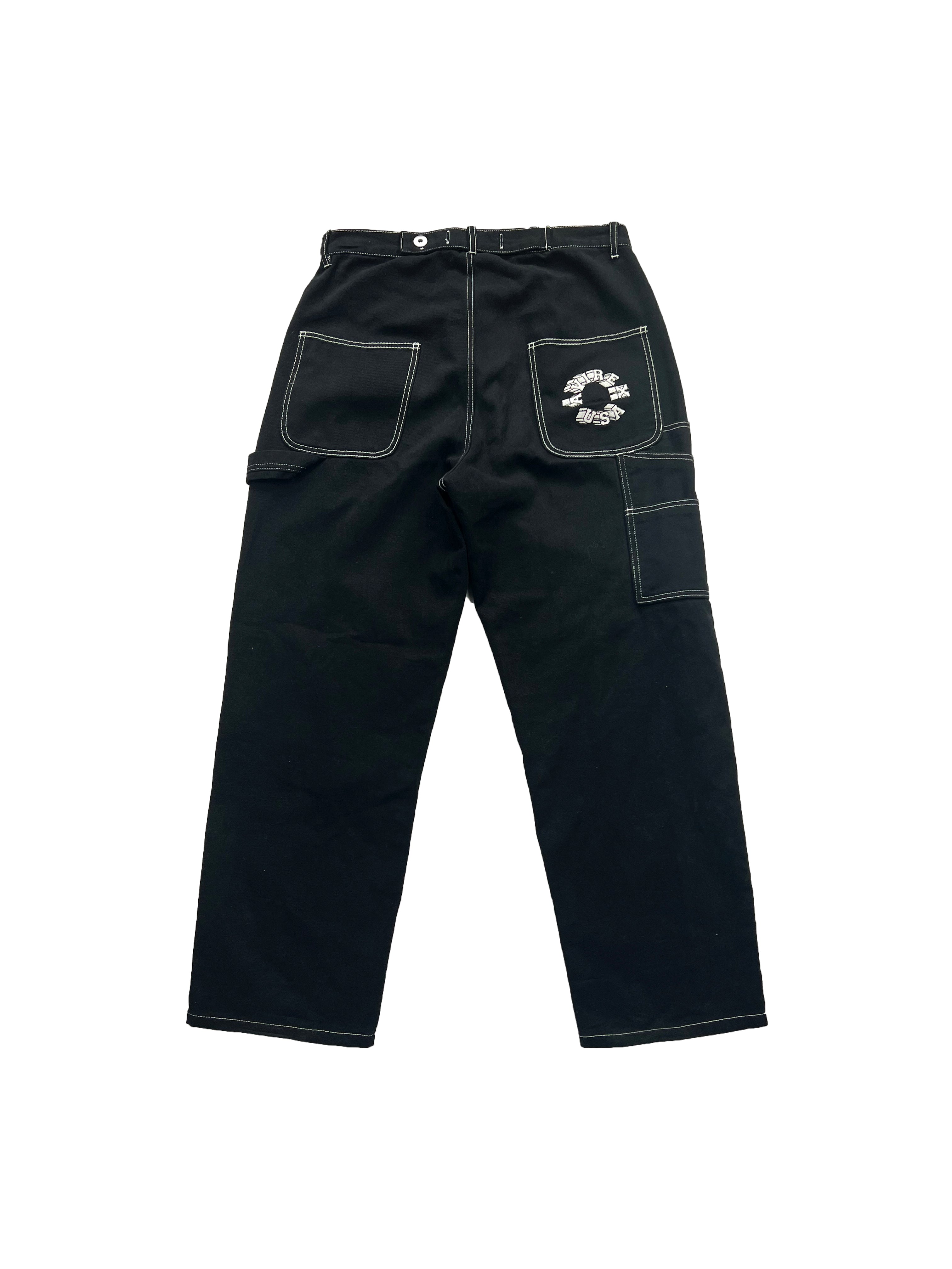 Avirex Black Mole Skin Carpenter Jeans 00's