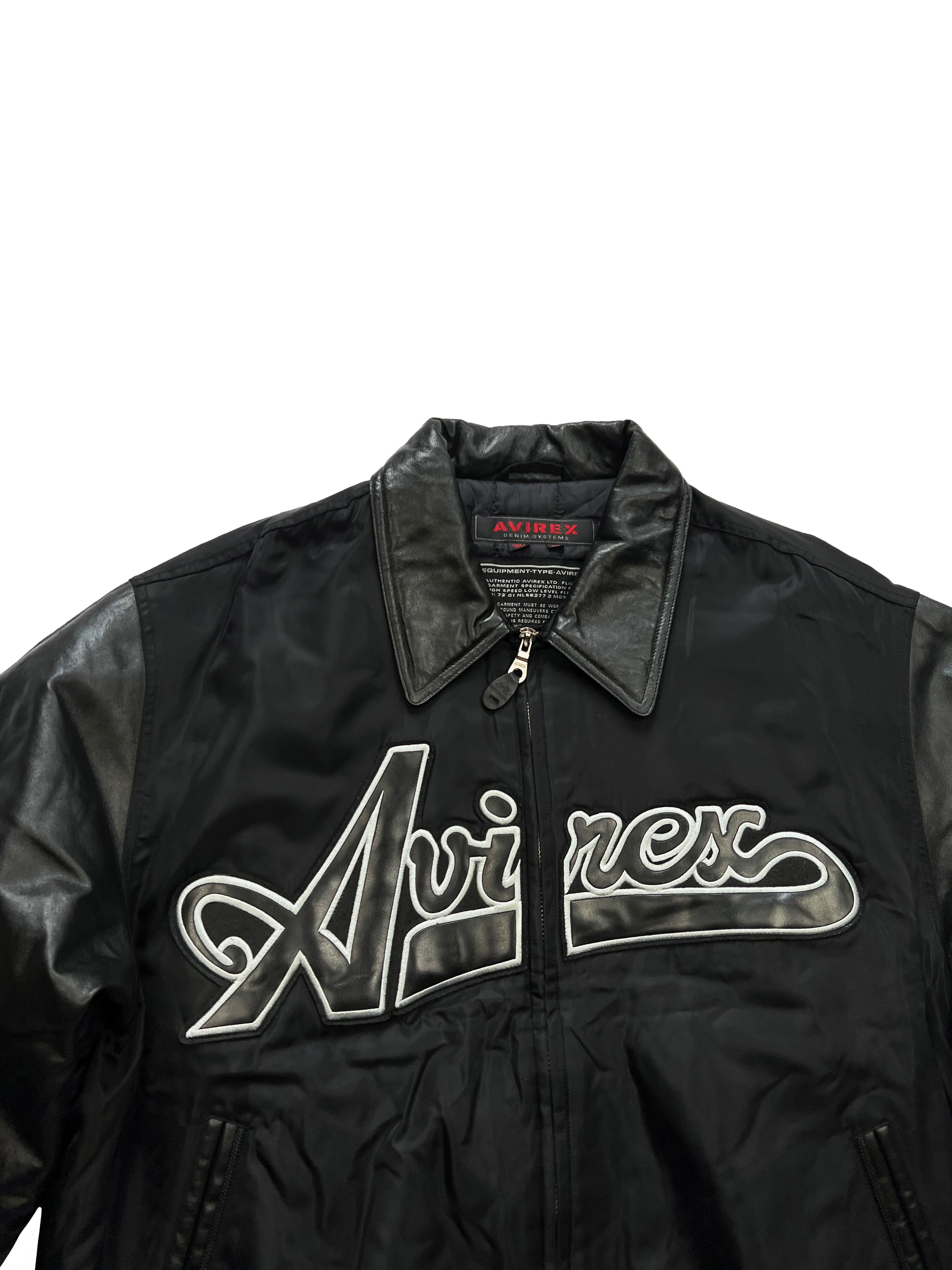 Avirex Black Leather/Nylon Jacket 2001