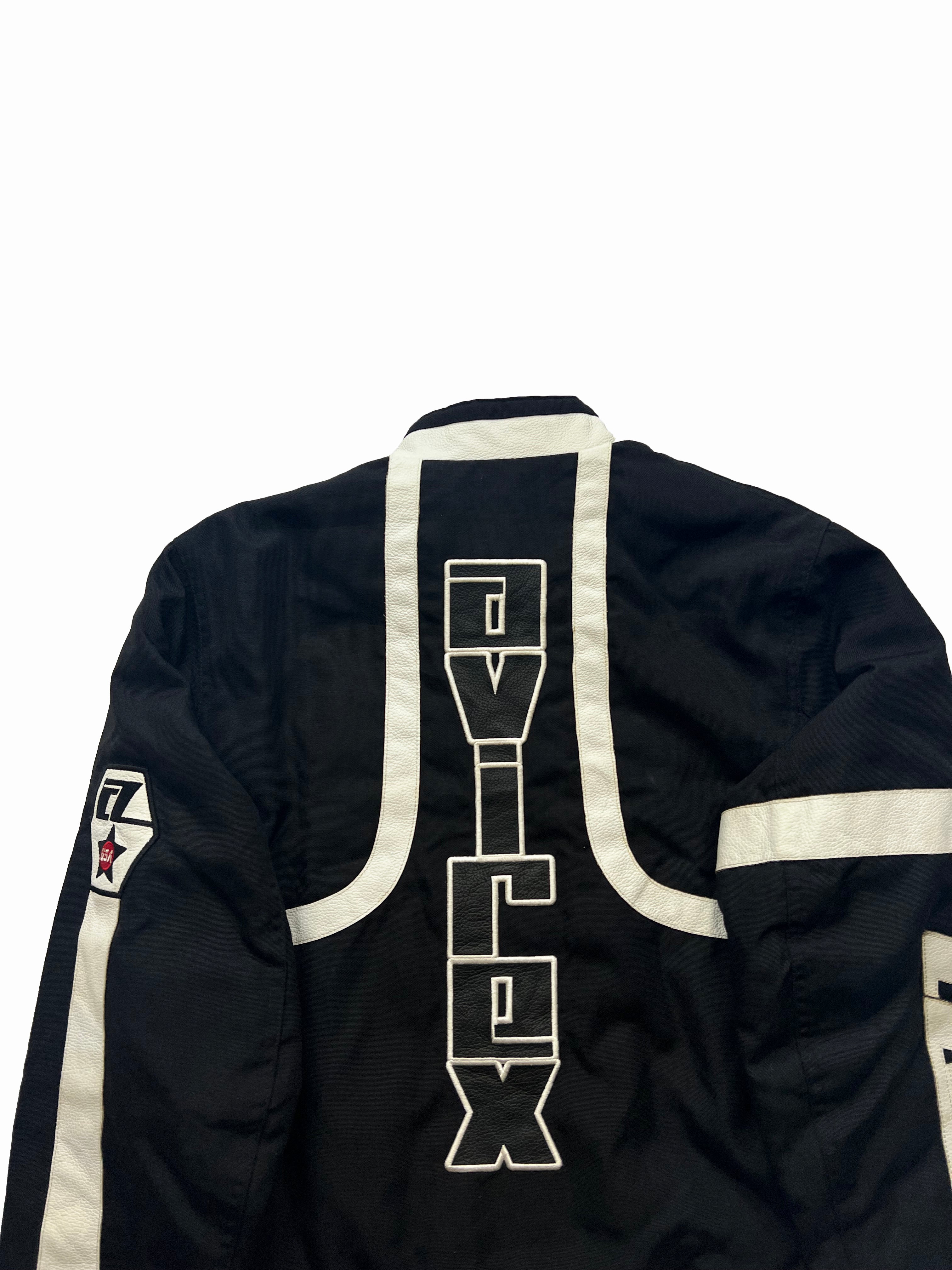 Avirex Black Motorcycle Jacket 90's