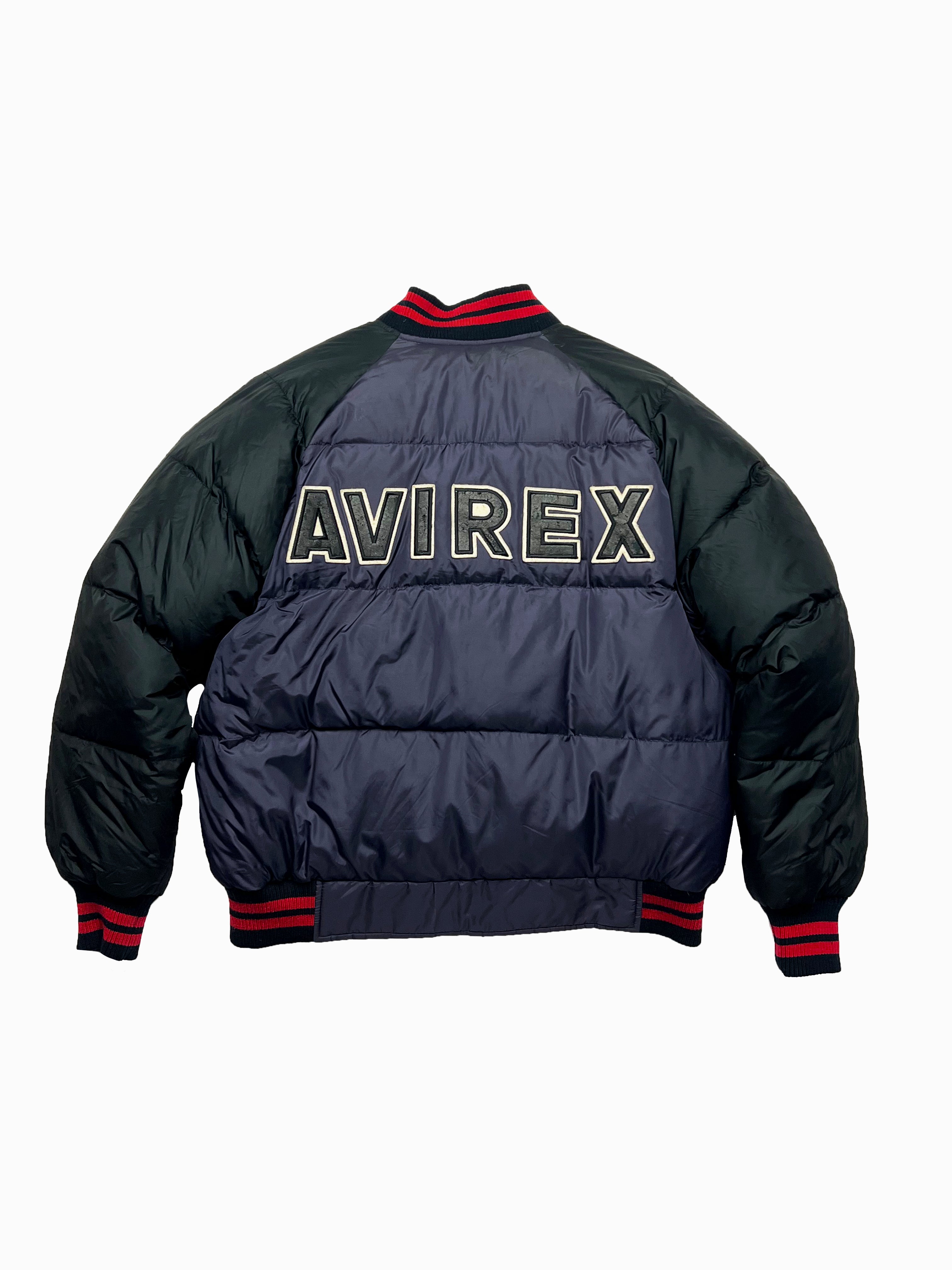 Avirex Reversible Spell Out Puffer Jacket 90's