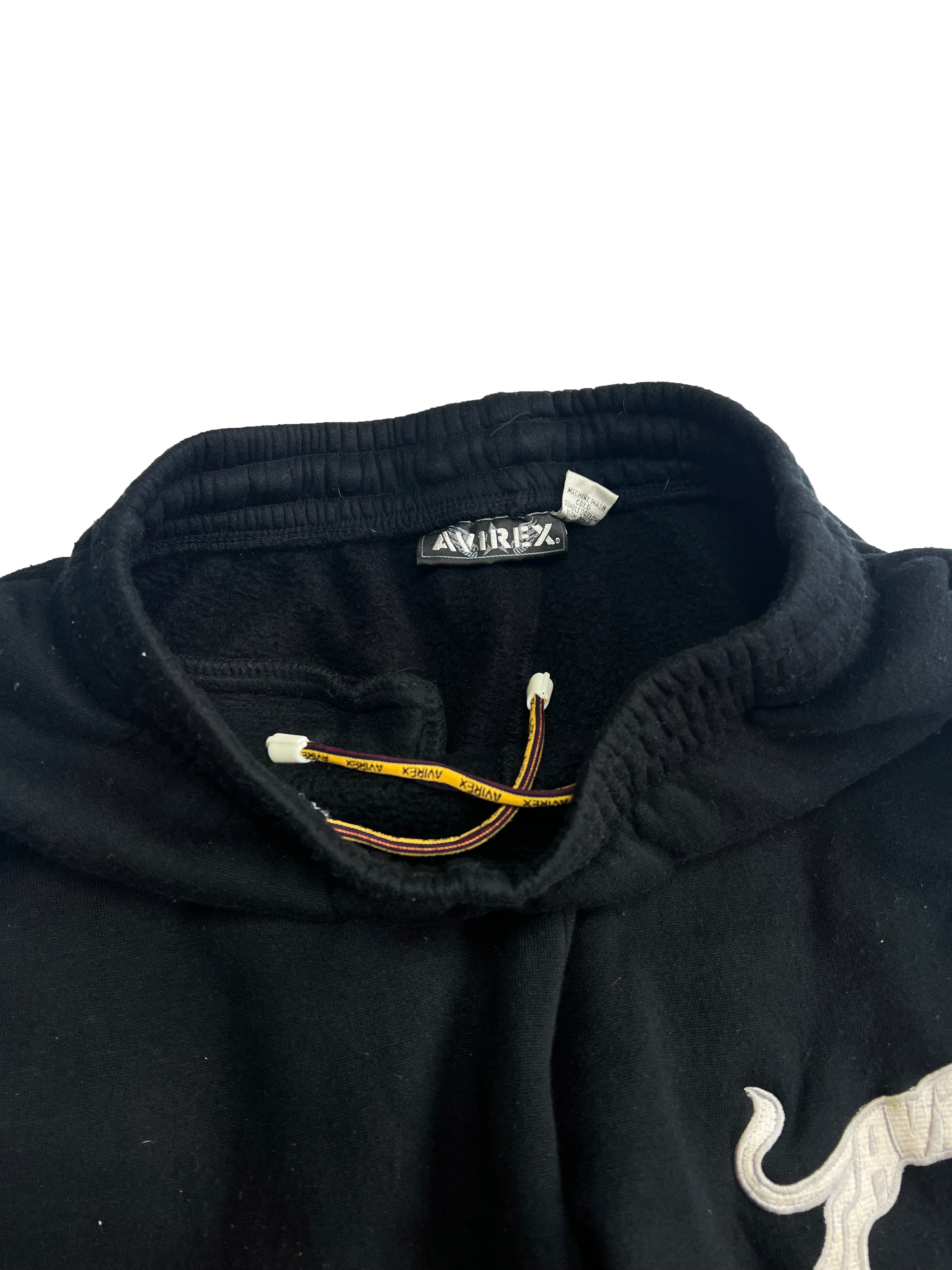 Avirex 'Puma' Drawstring Black Joggers 00's