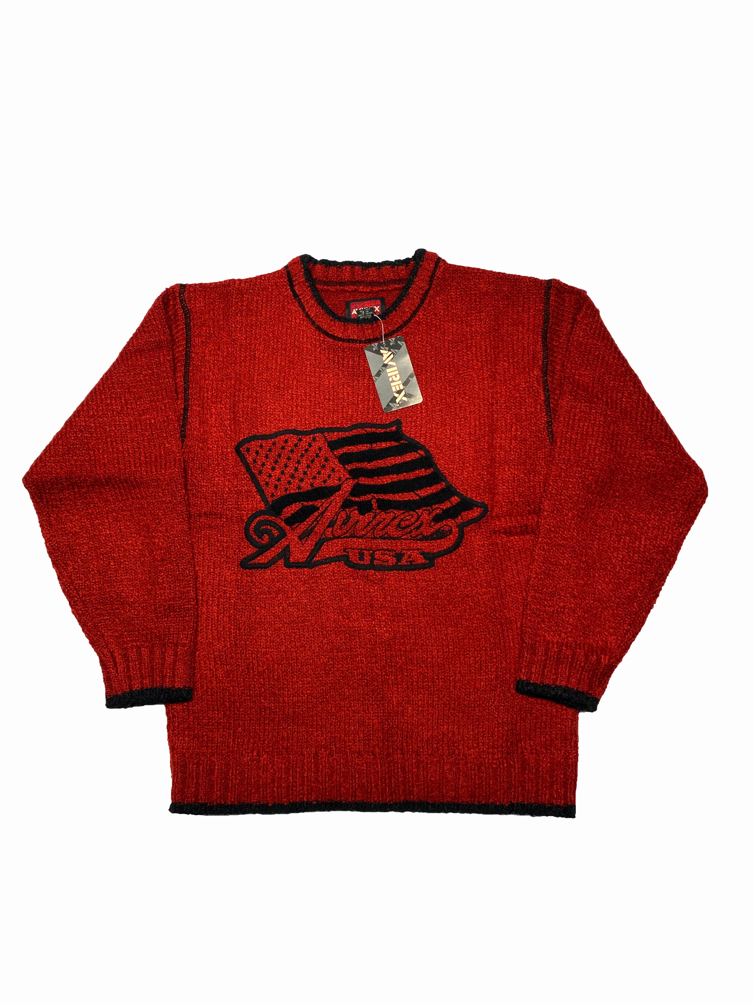 Avirex Red Wool Knit BNWT 90's