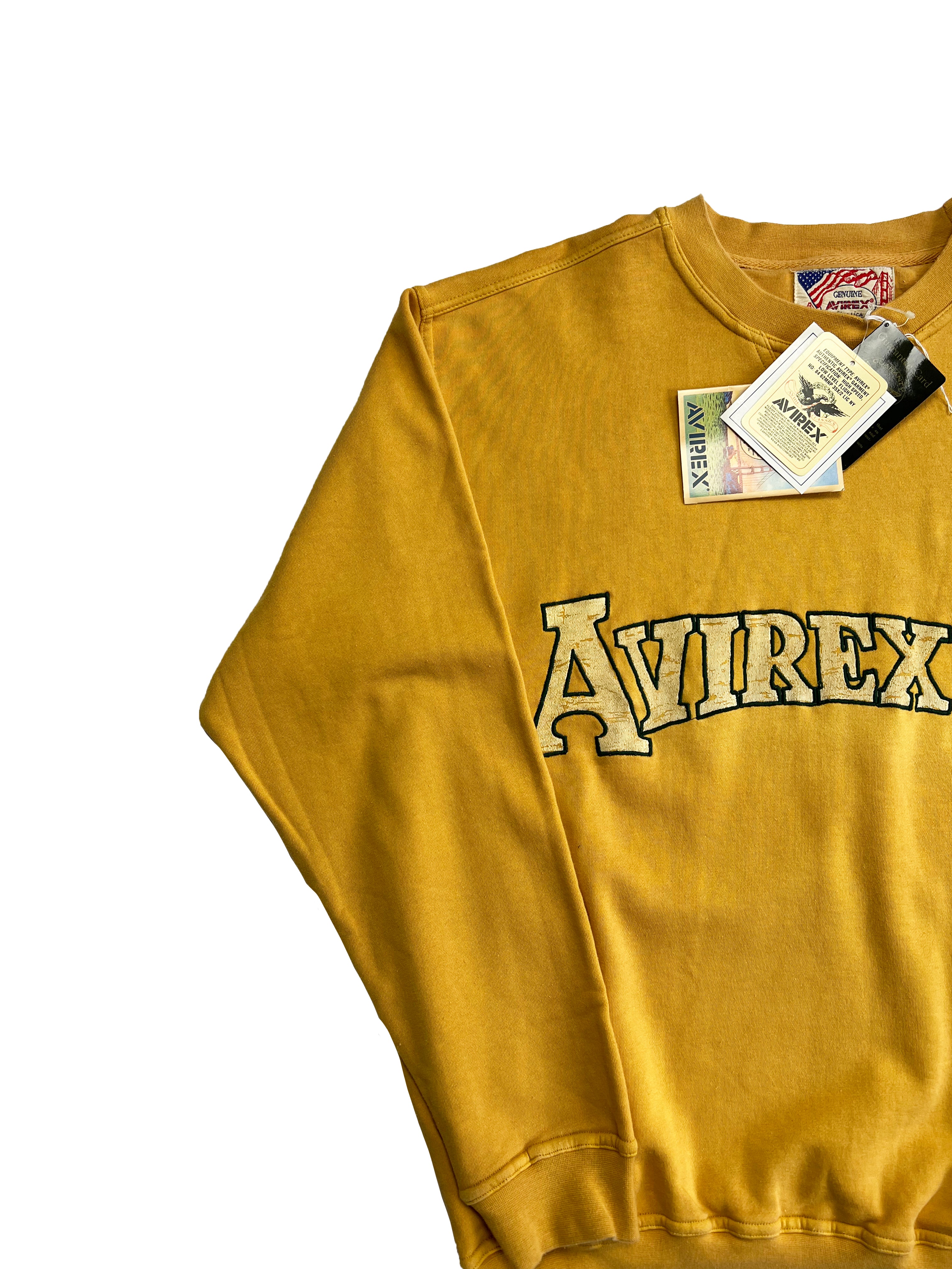 Avirex Yellow Sweatshirt BNWT 90's