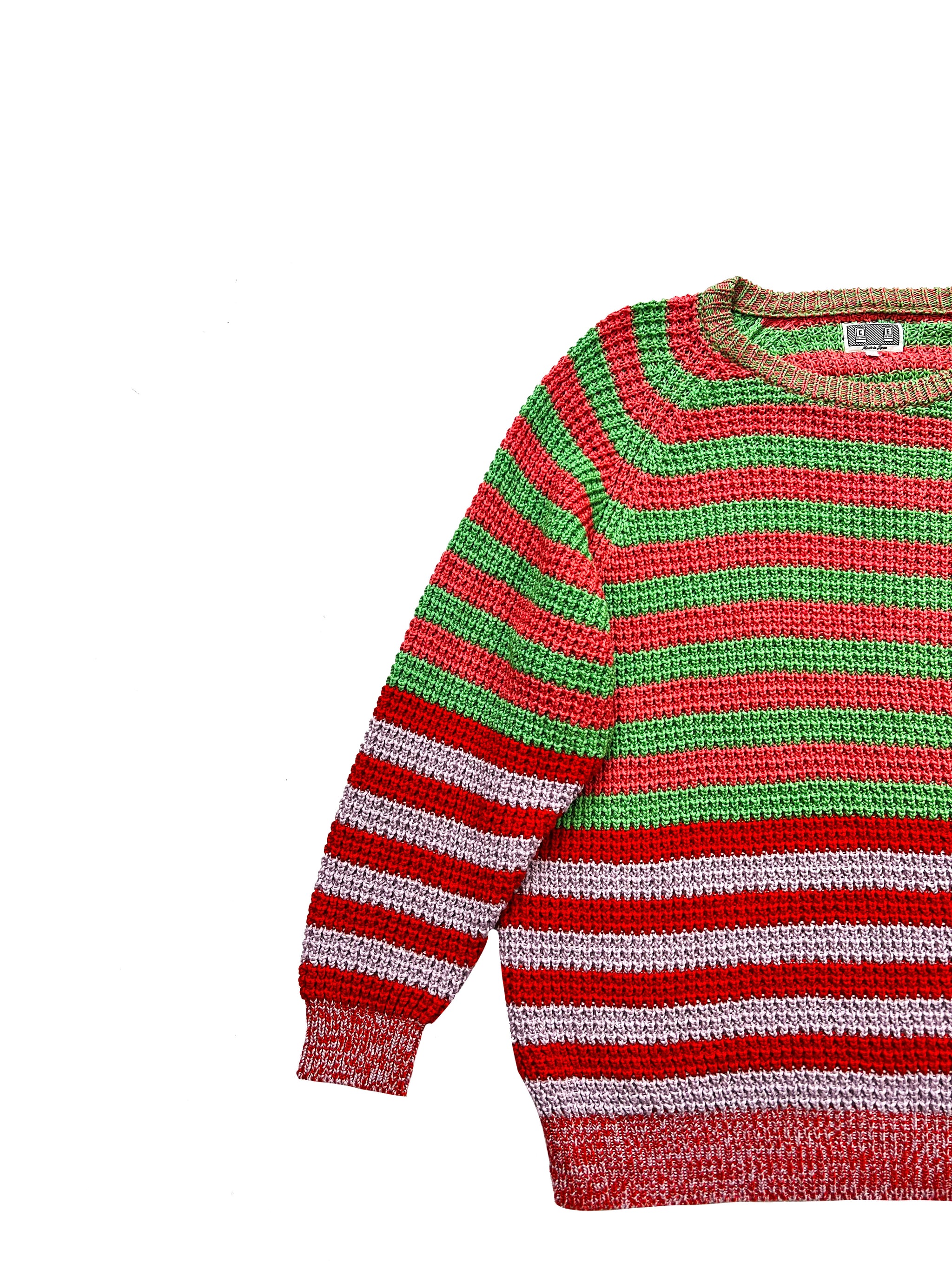 C.E cavempt STRIPE LOOSE WAFFLE KNIT﻿ cavemptloosewafflenecktag_2048