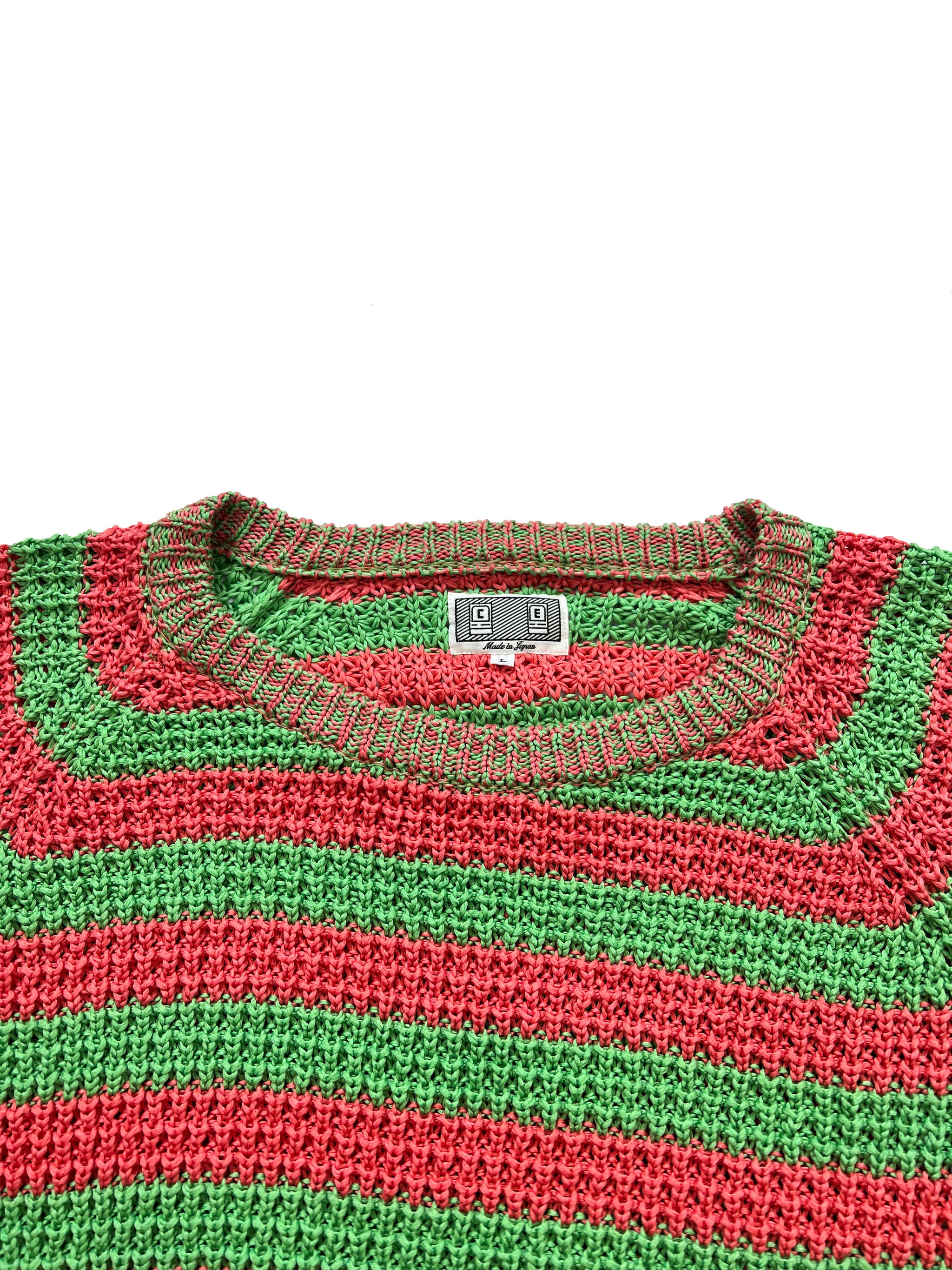 C.E cavempt STRIPE LOOSE WAFFLE KNIT﻿ cavemptloosewafflenecktag_2048