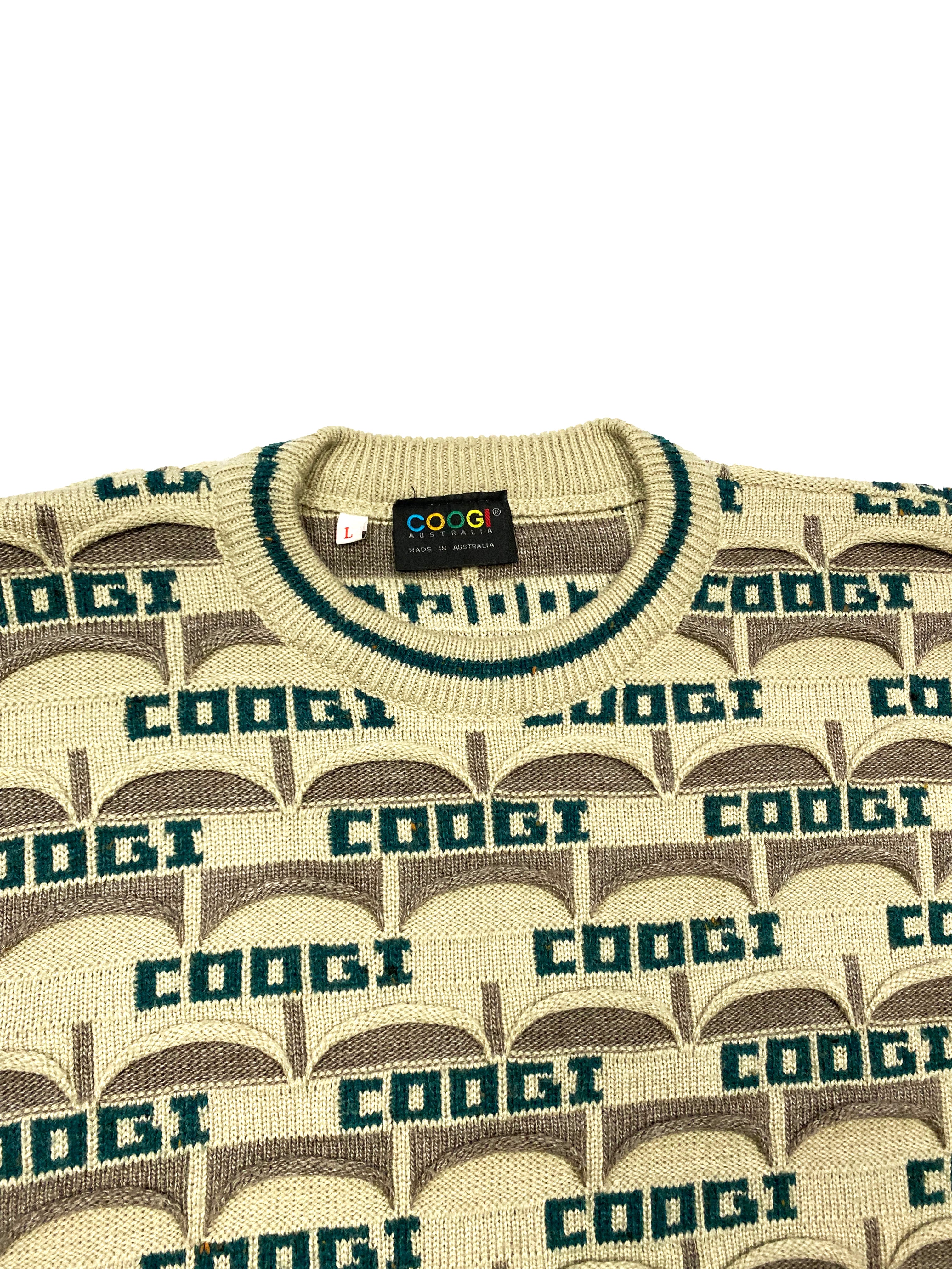 Coogi Spell Out Wool Knit 90's