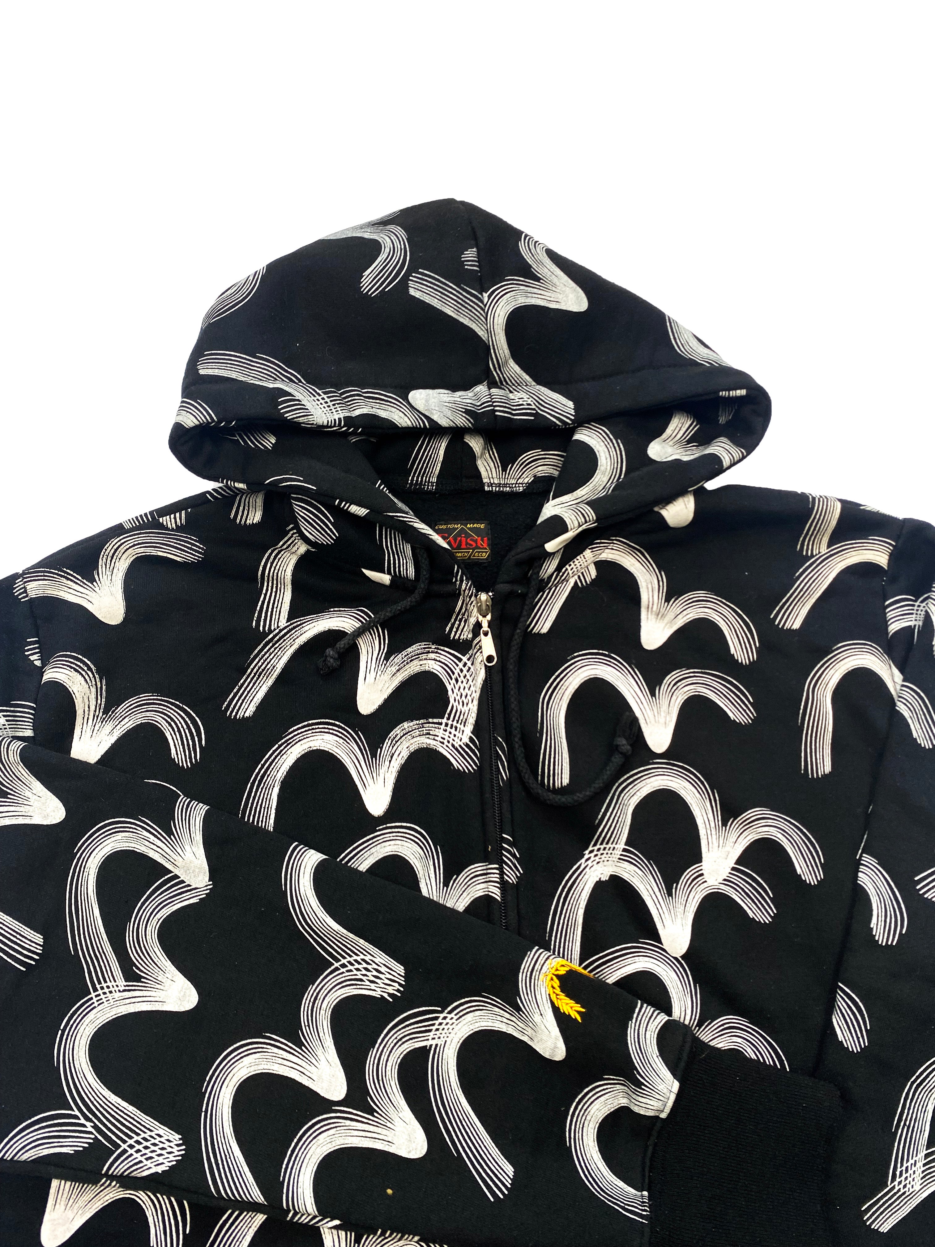 Evisu Black Gull Zip Up Hoodie – Sekkle