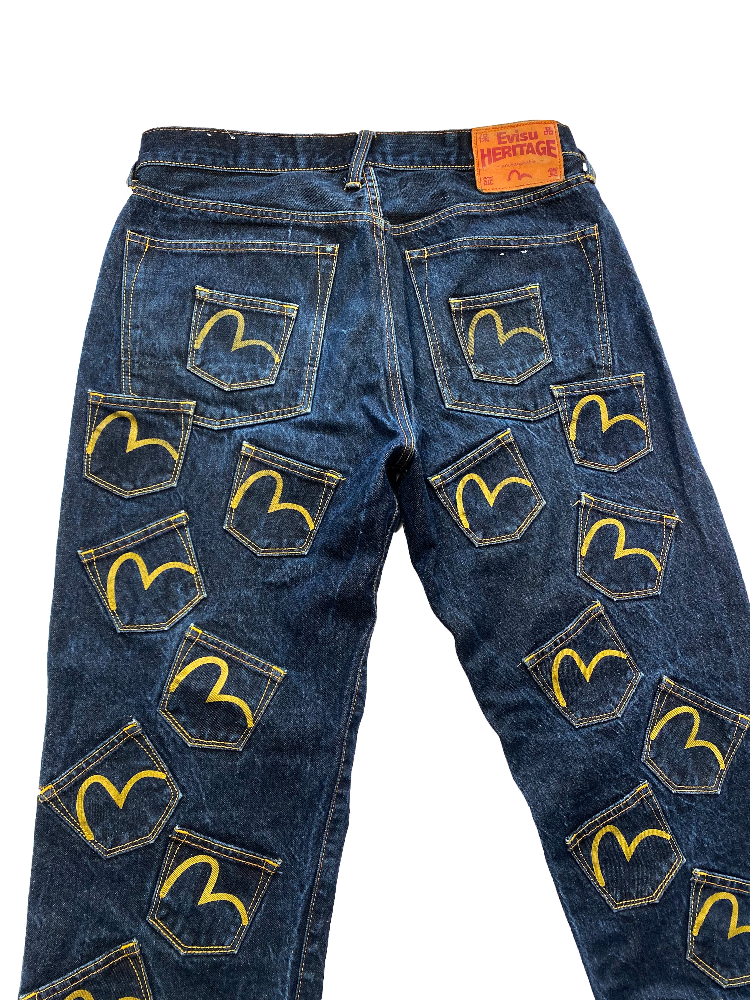 Evisu Multi Pocket Gold Gull Jeans 00's