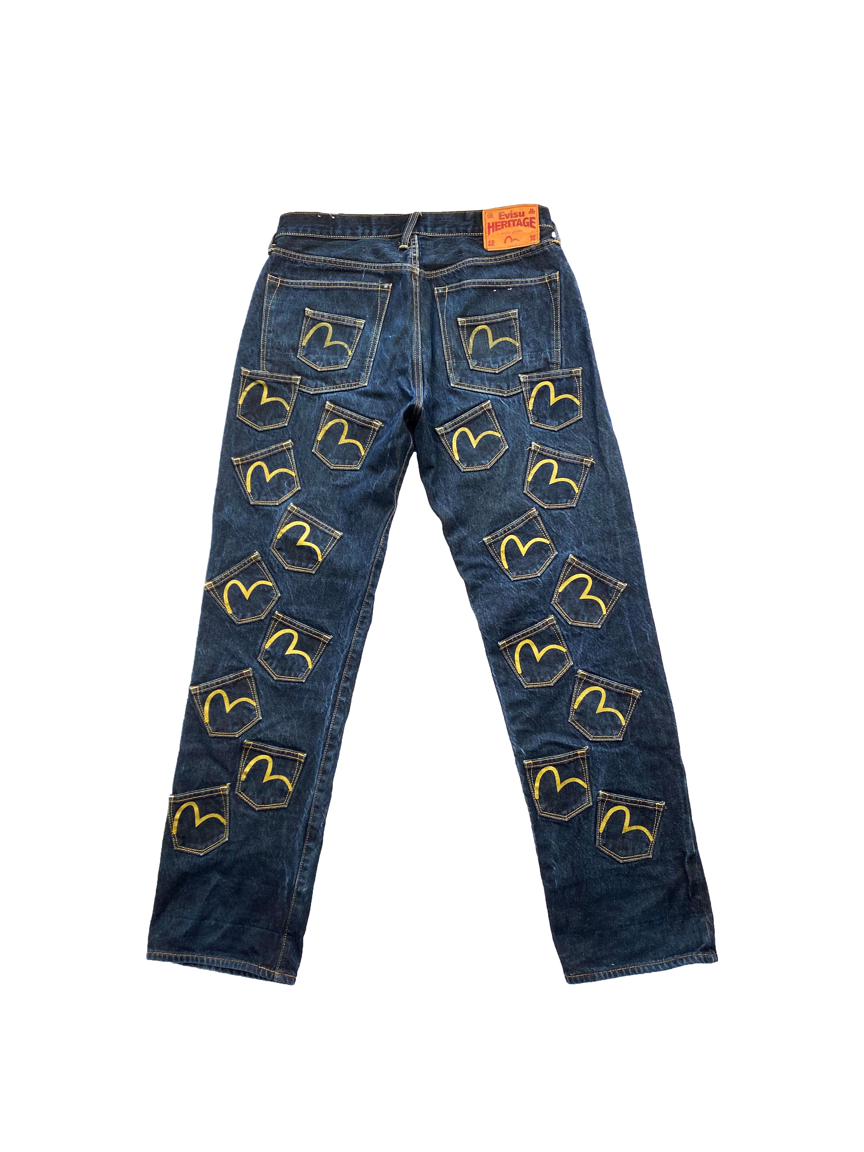 Evisu Multi Pocket Gold Gull Jeans 00's