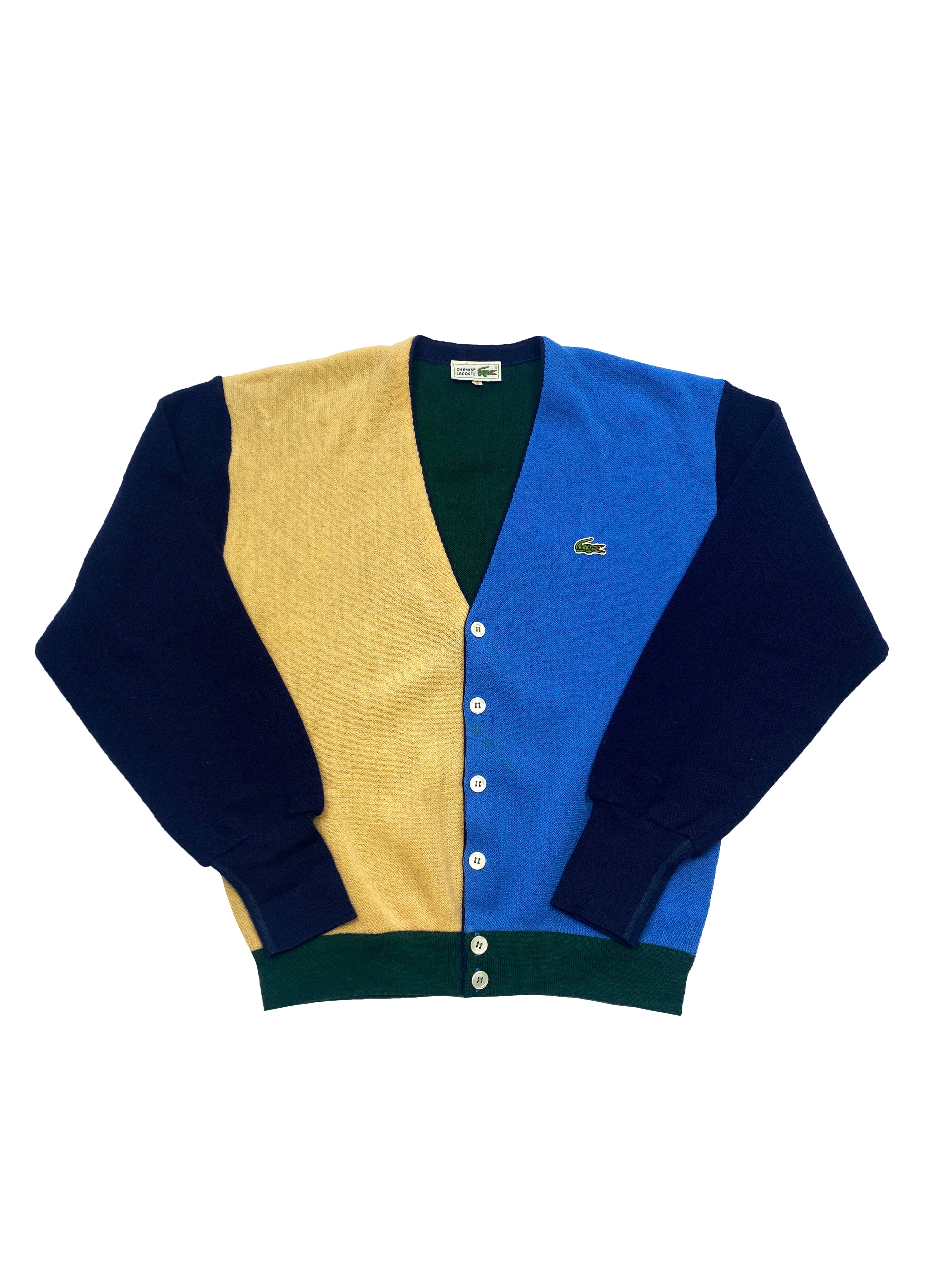 Yellow lacoste cardigan discount