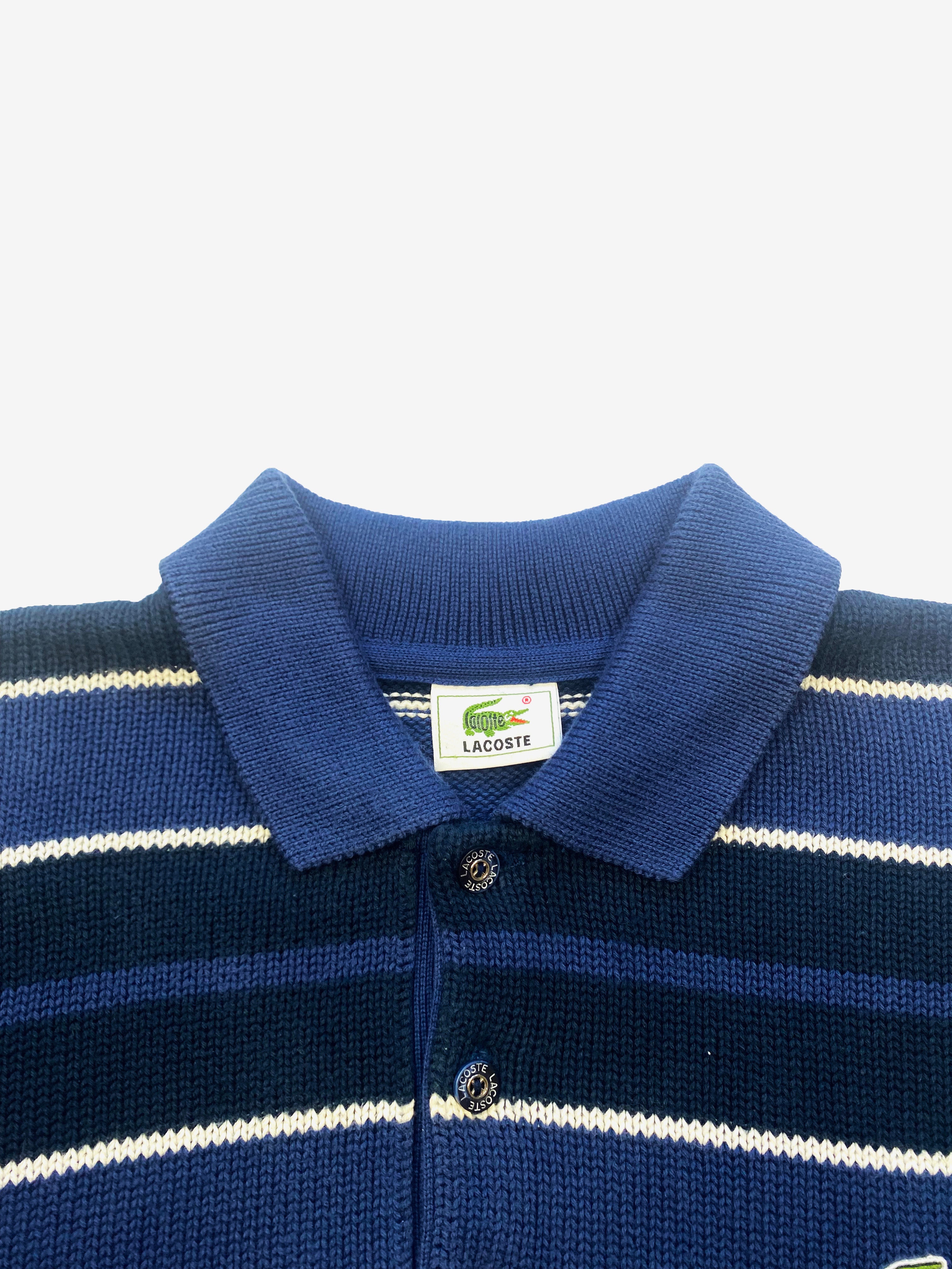 Lacoste Navy Polo Knit Jumper 90's