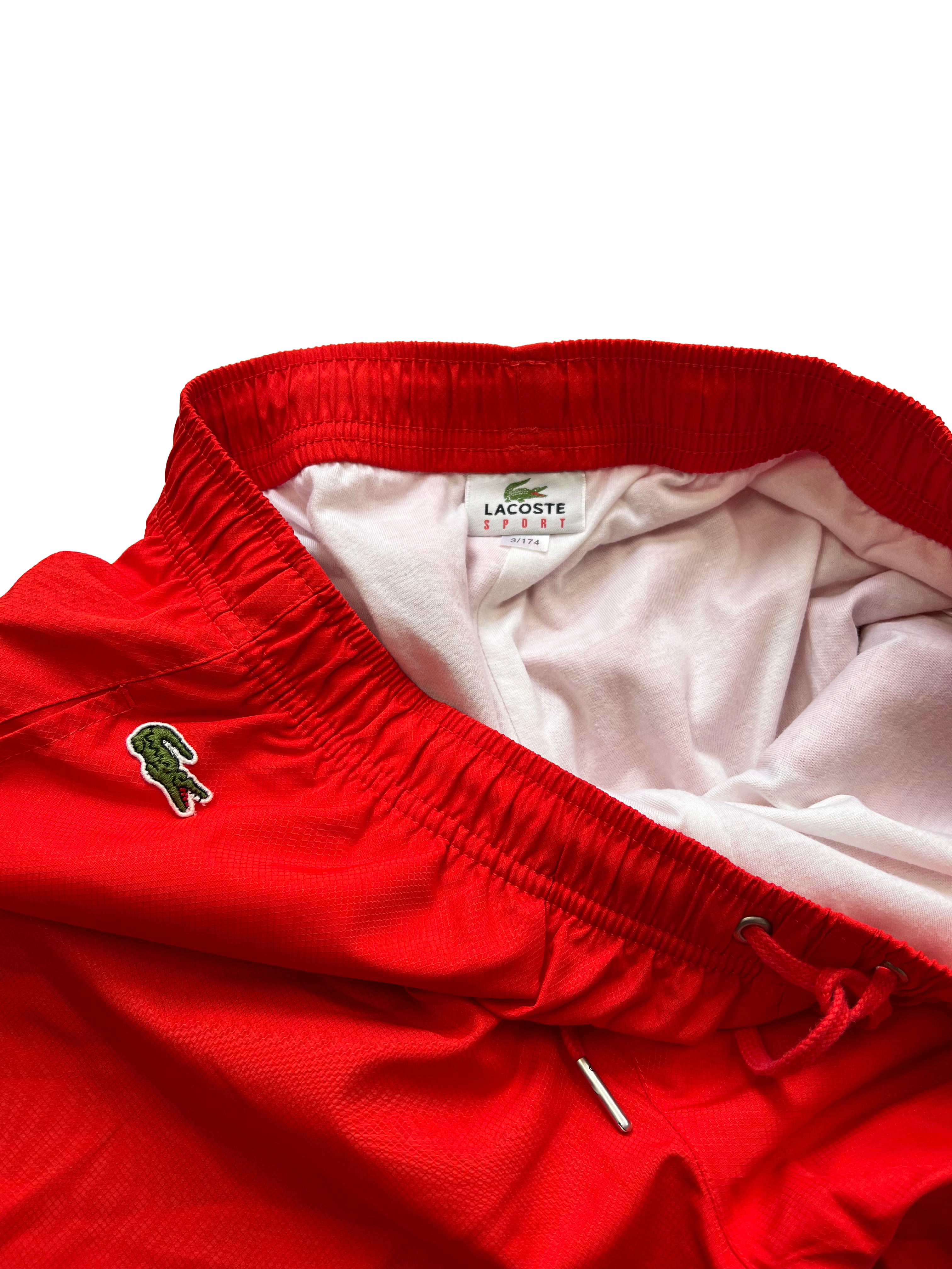Red and white lacoste tracksuit new arrivals