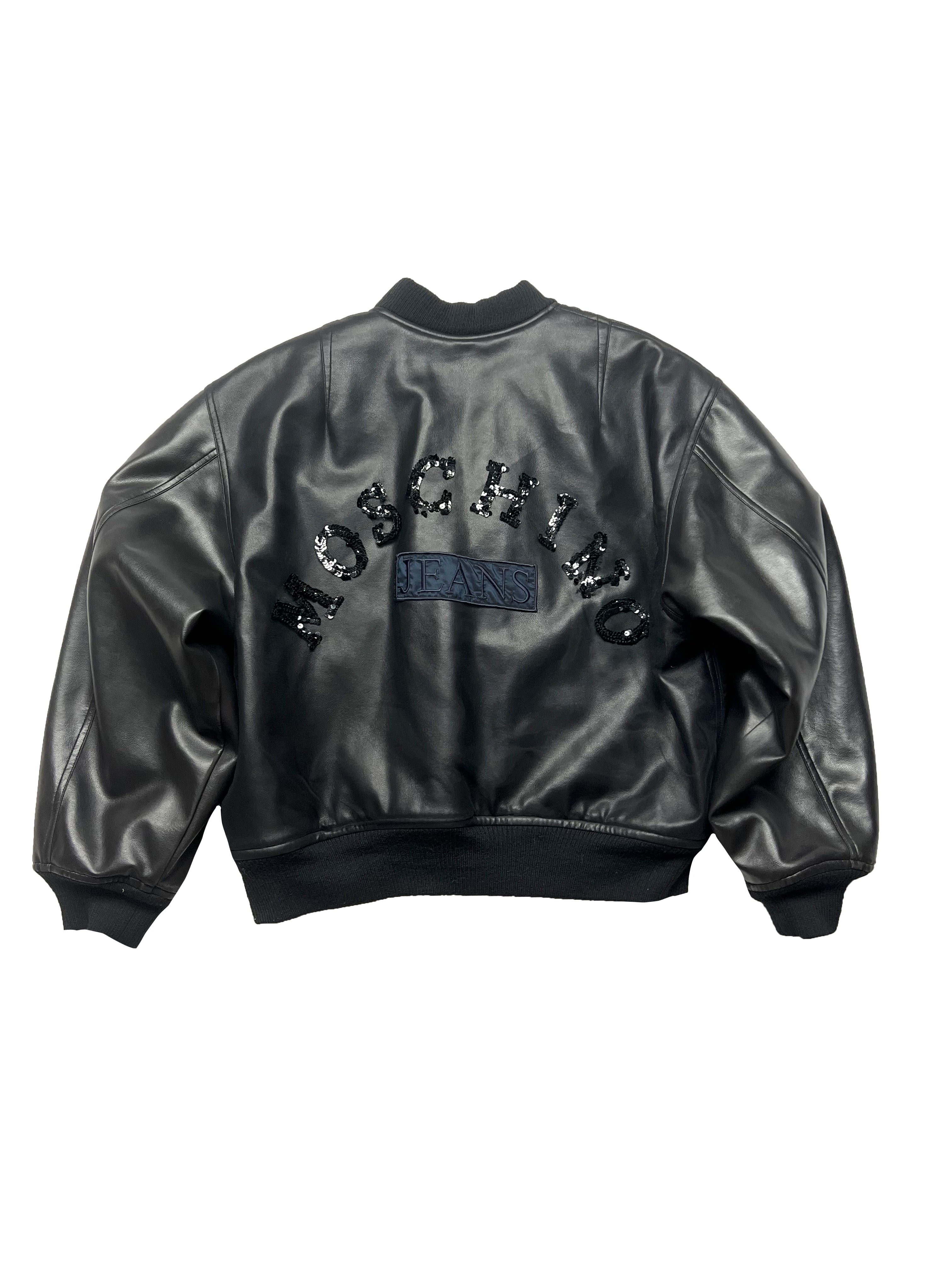 Moschino Jeans Spell Out Bomber Jacket 90's