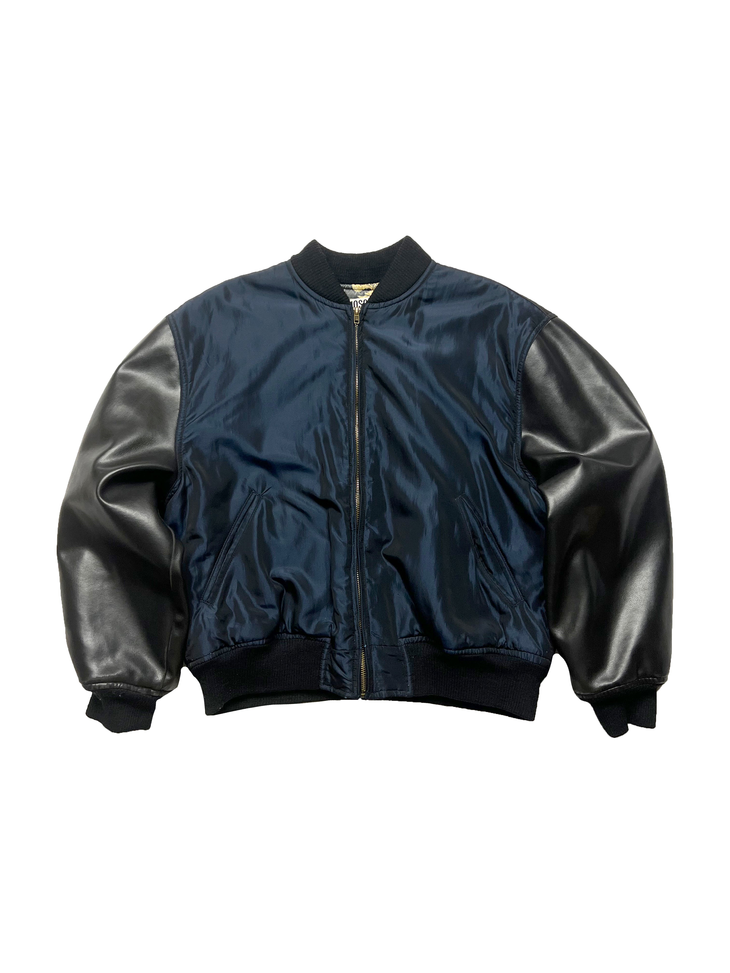 Moschino Jeans Spell Out Bomber Jacket 90's