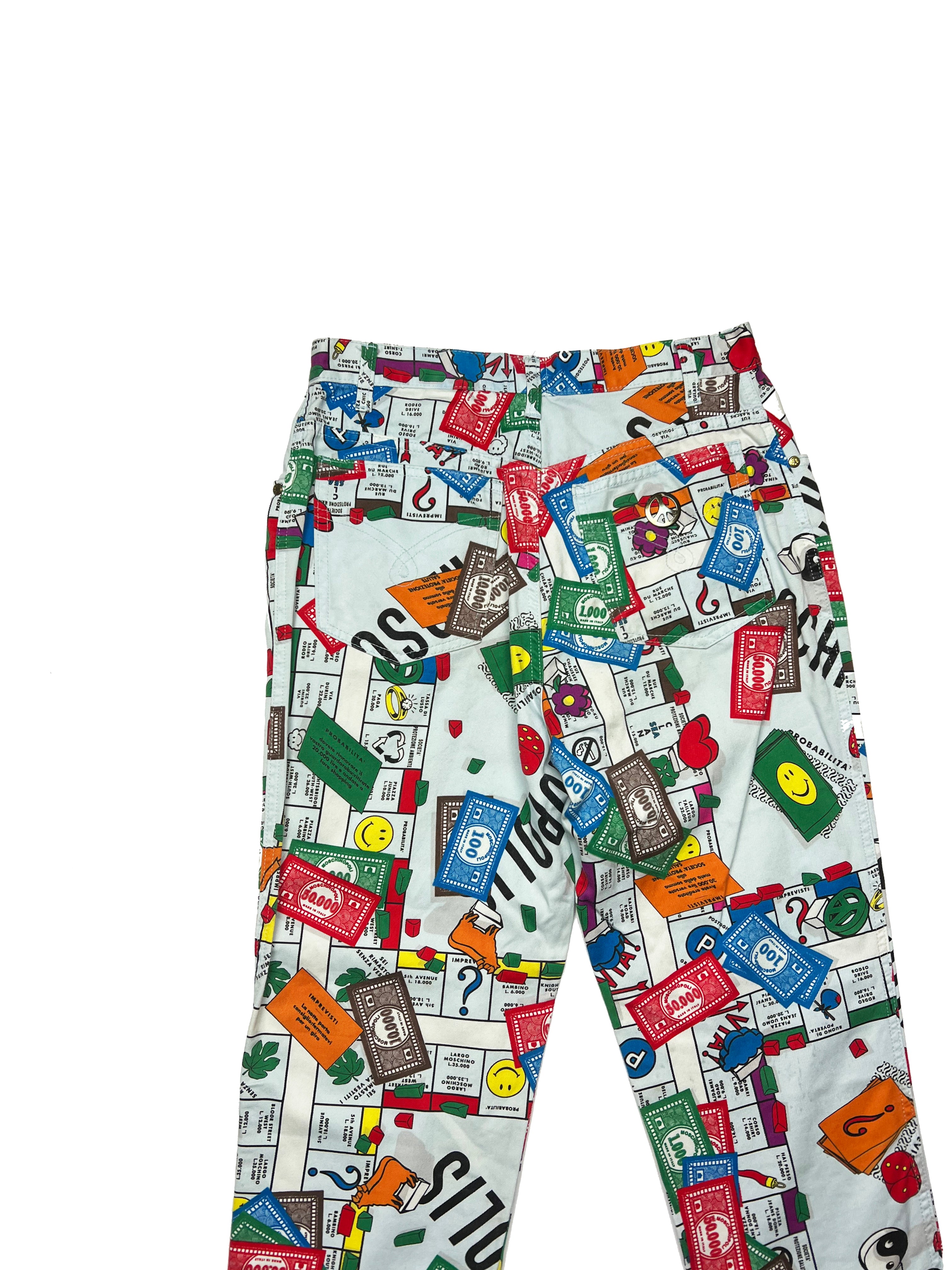 Moschino 'Monopoly' Trousers 90's