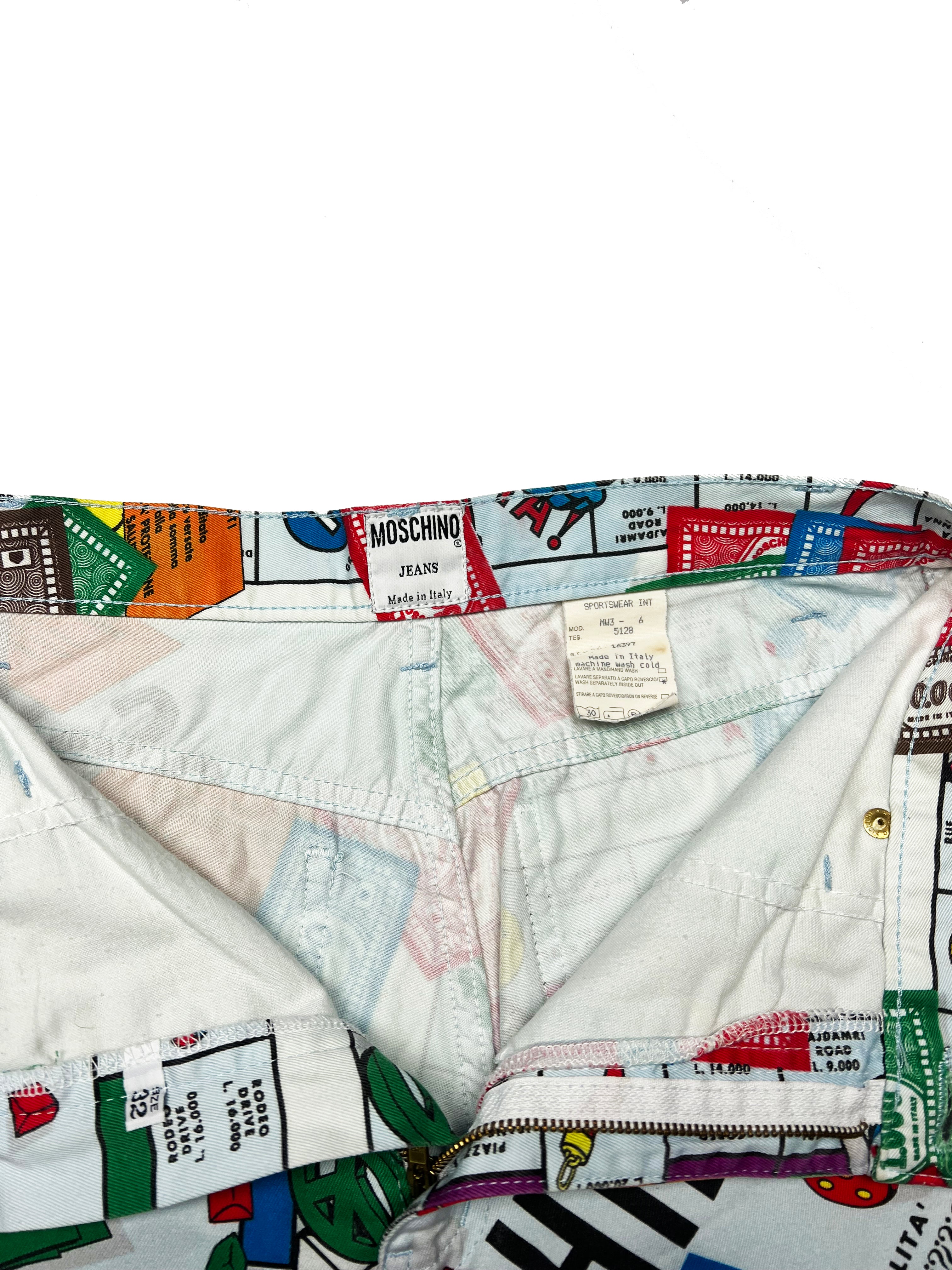Moschino 'Monopoly' Trousers 90's