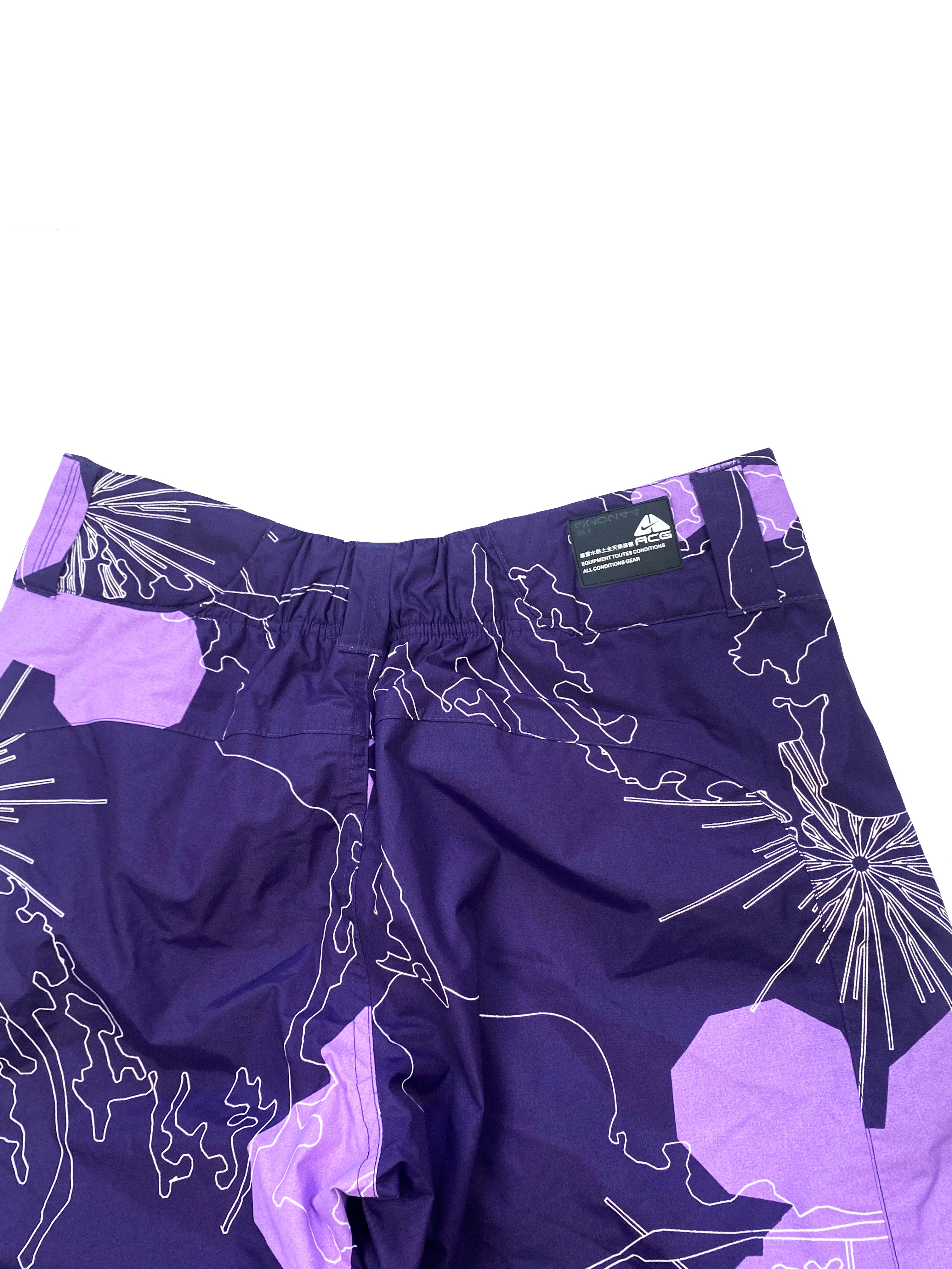 Nike ACG purple patterned storm fit trousers BNWT 00's