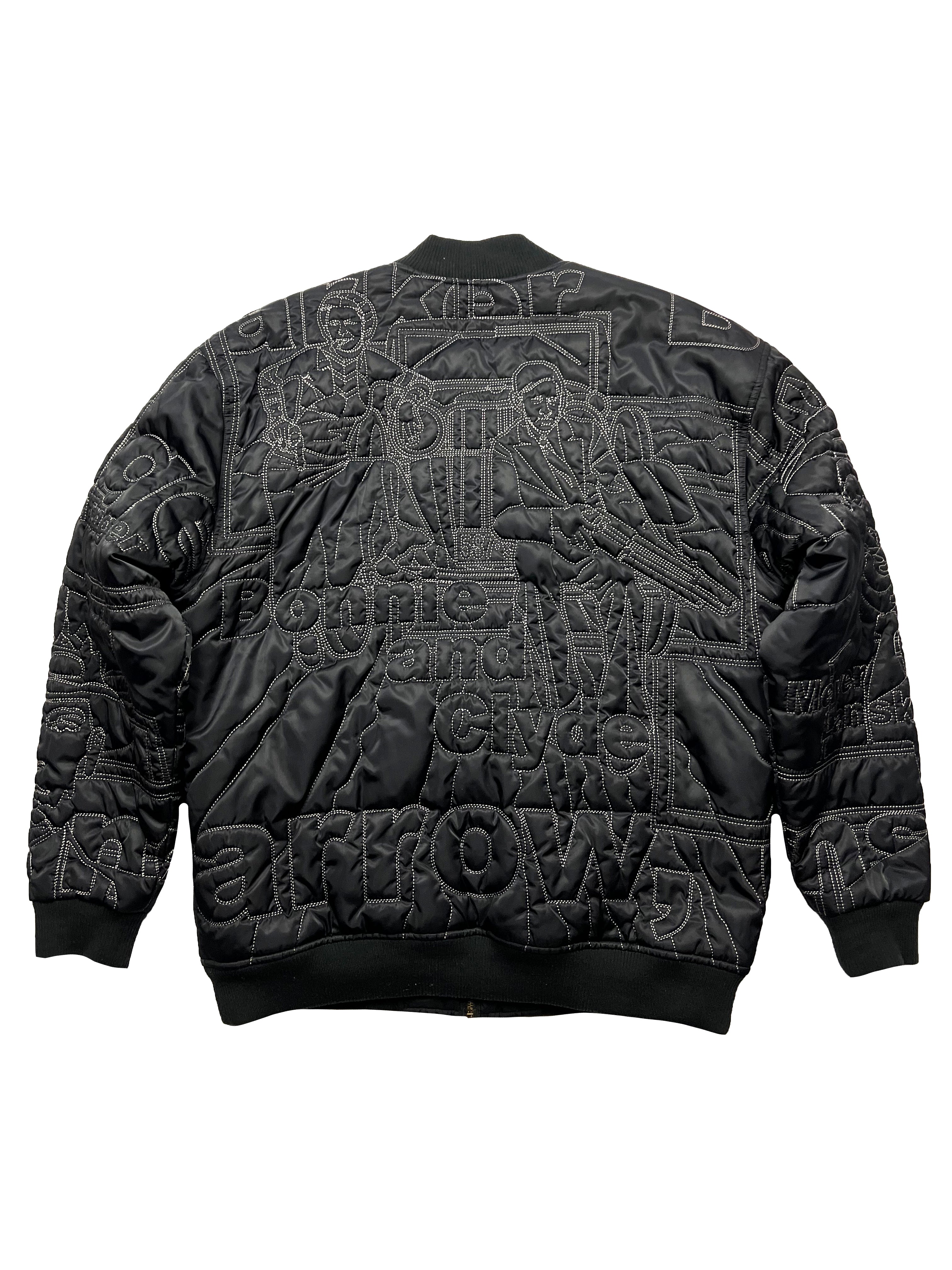 Pelle Pelle 'Gangsters' Embroidered Bomber Jacket 00's