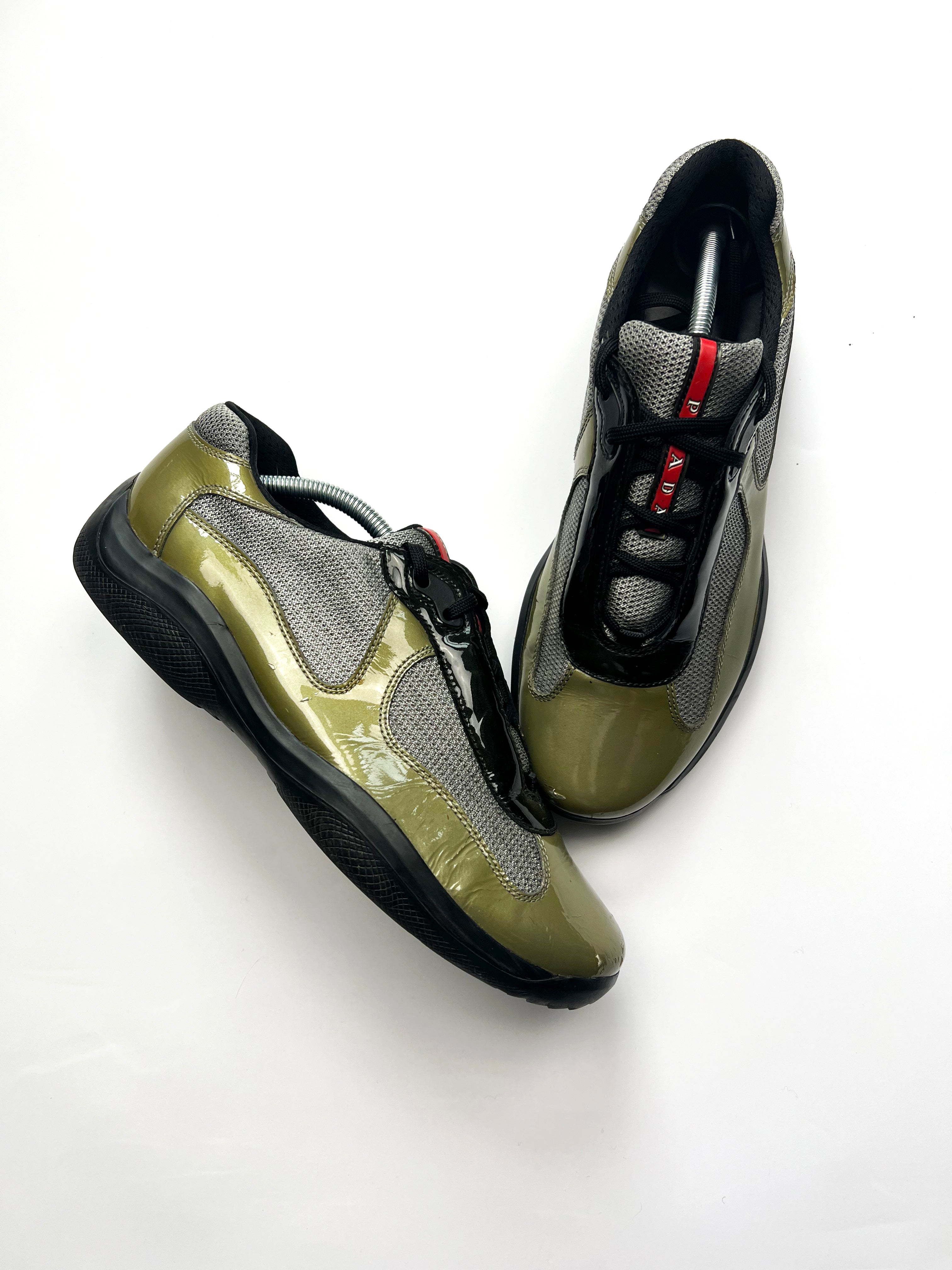 Prada Americas Cup Olive Trainers 00's