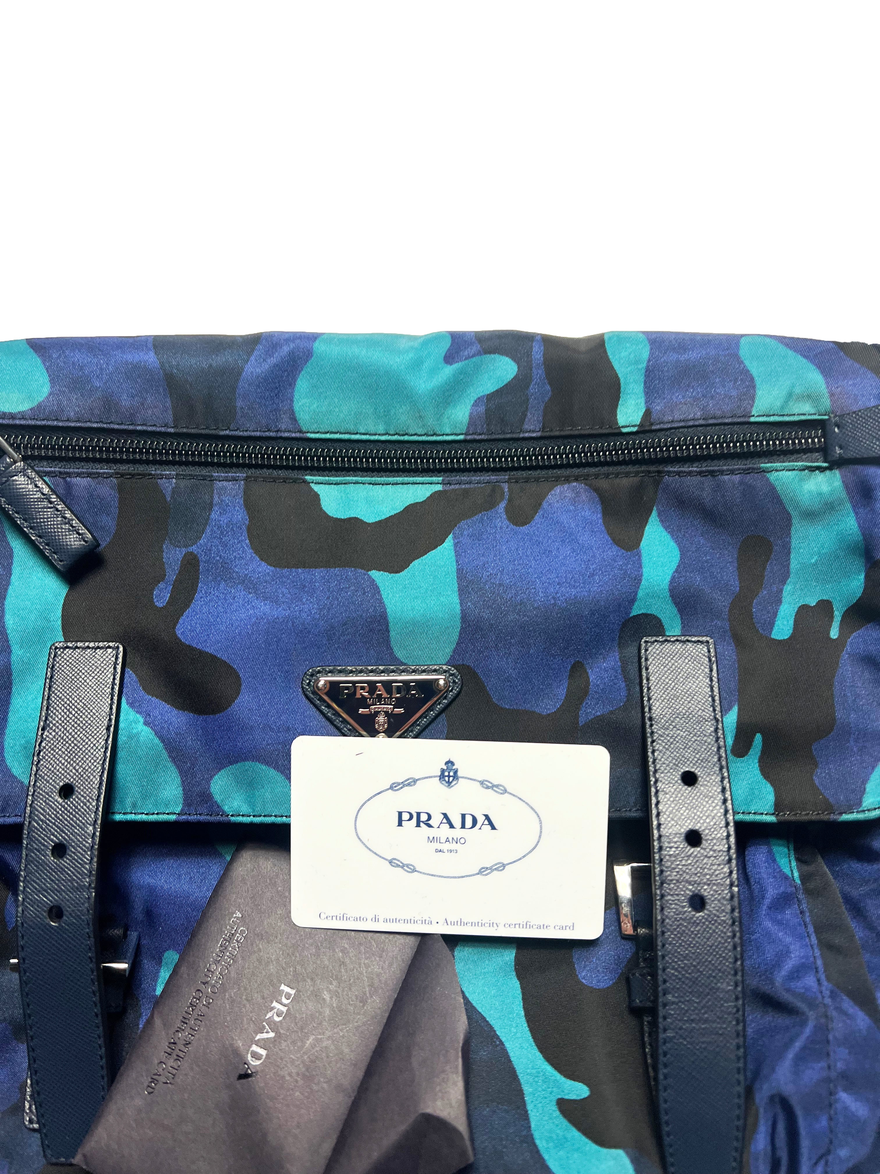 Prada Milano Blue Camo Side Bag 2017
