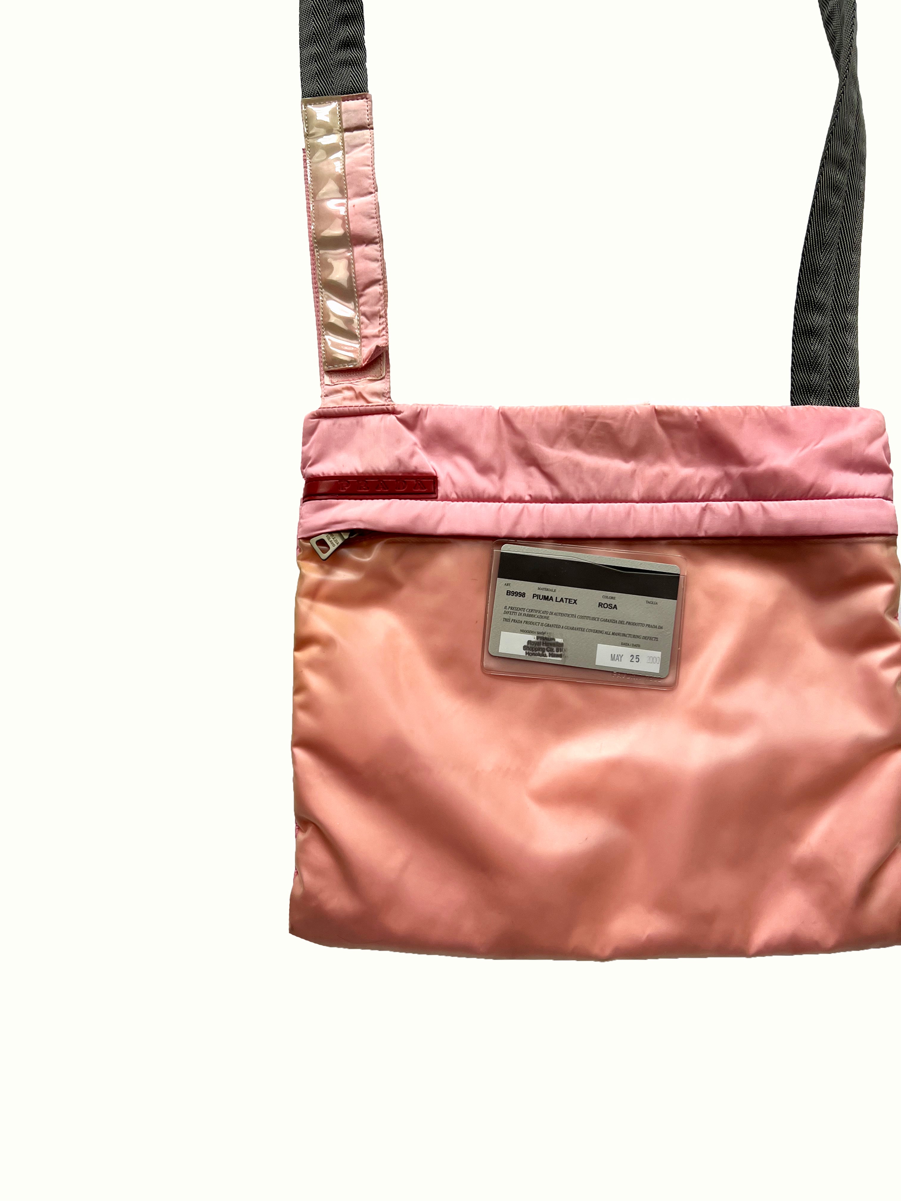 Prada Sport Pink Side Bag Circa 2000