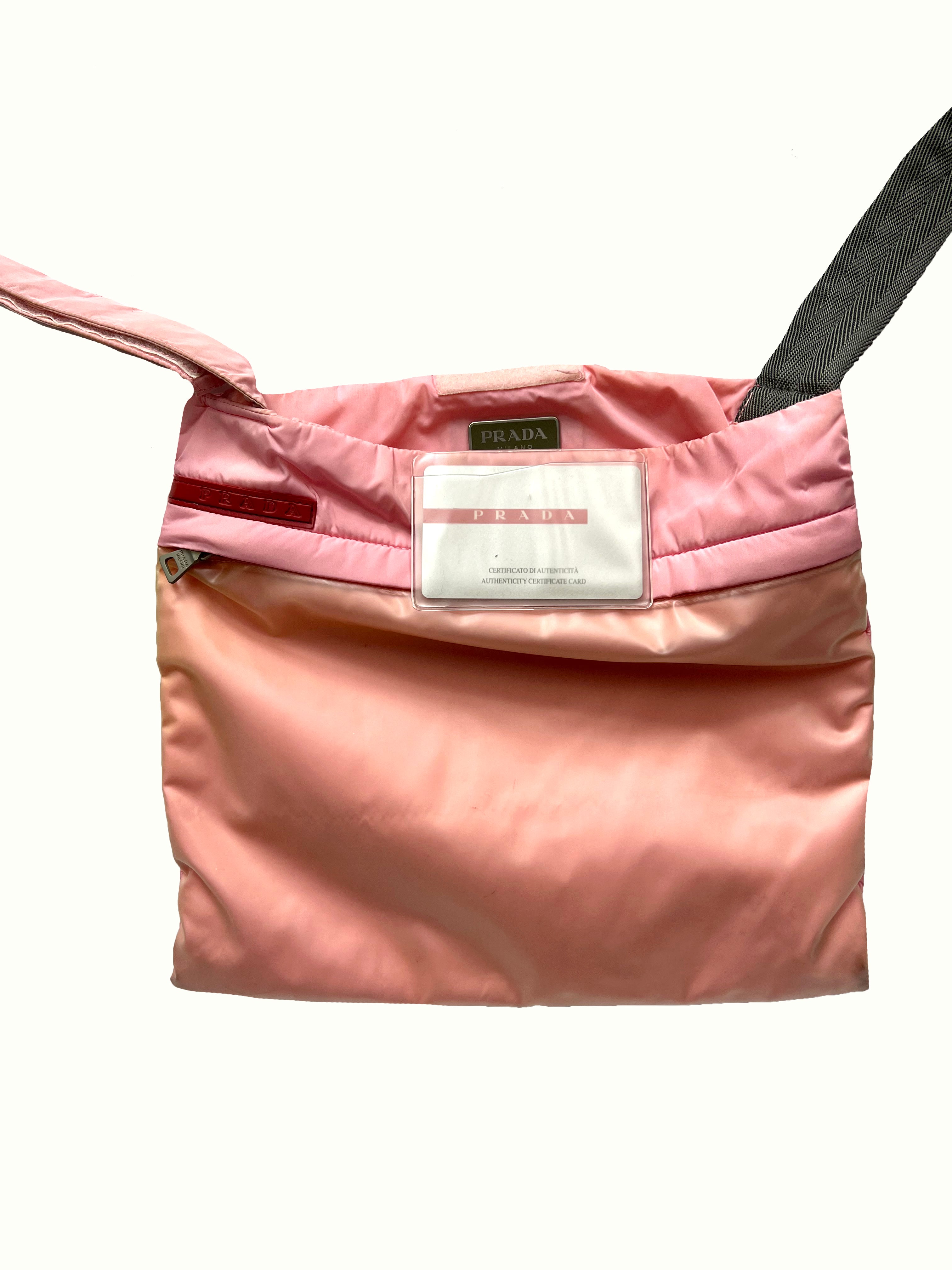 Prada Sport Pink Side Bag Circa 2000